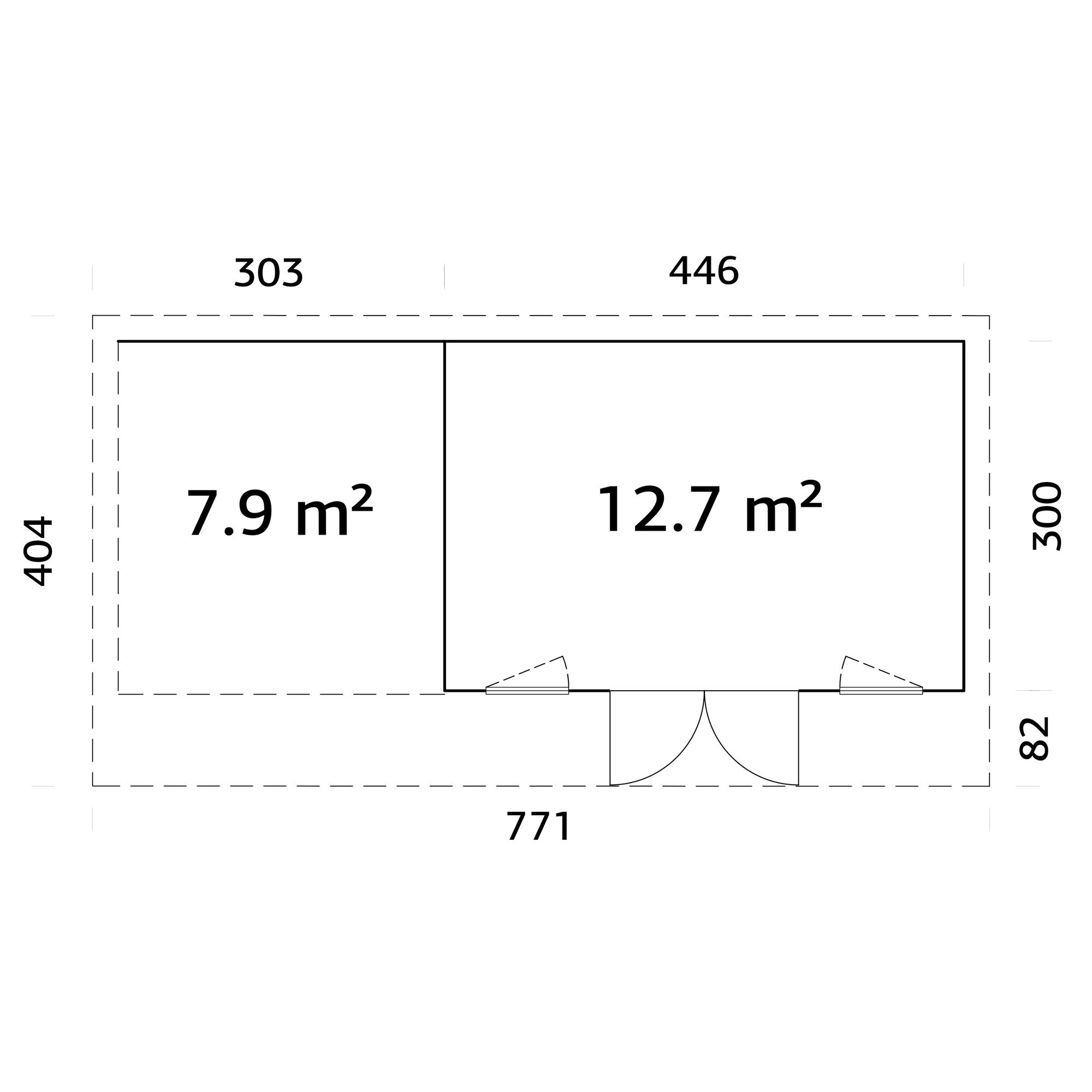 Hagestue Palmako Aurelia 21,7 m² (inv. 20,6 m²)