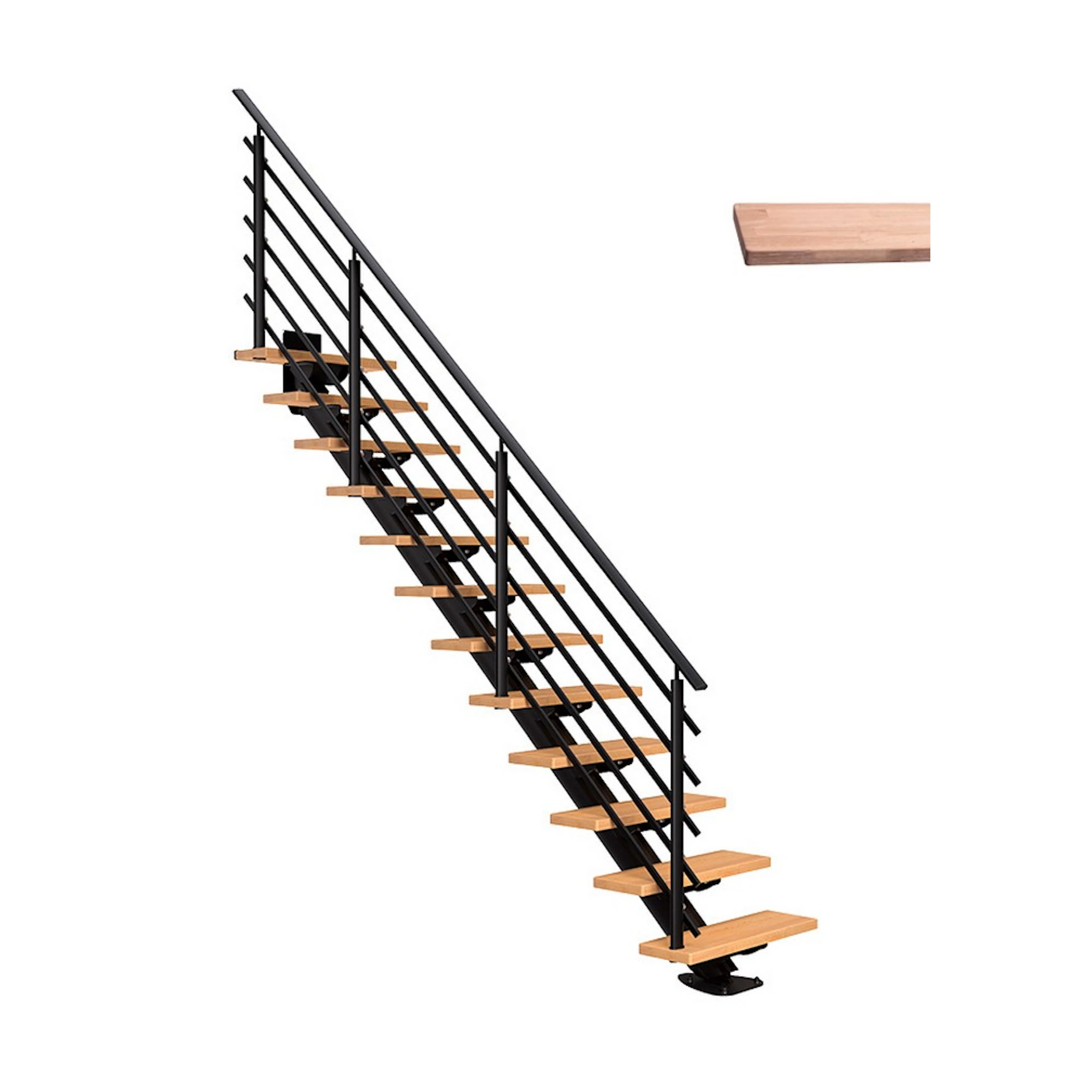 SYDNEY ek vit-oljad rak svart PURE 11S 75W Svart, Bredde: 750 mm, Maks Takhøyde: 2700 mm