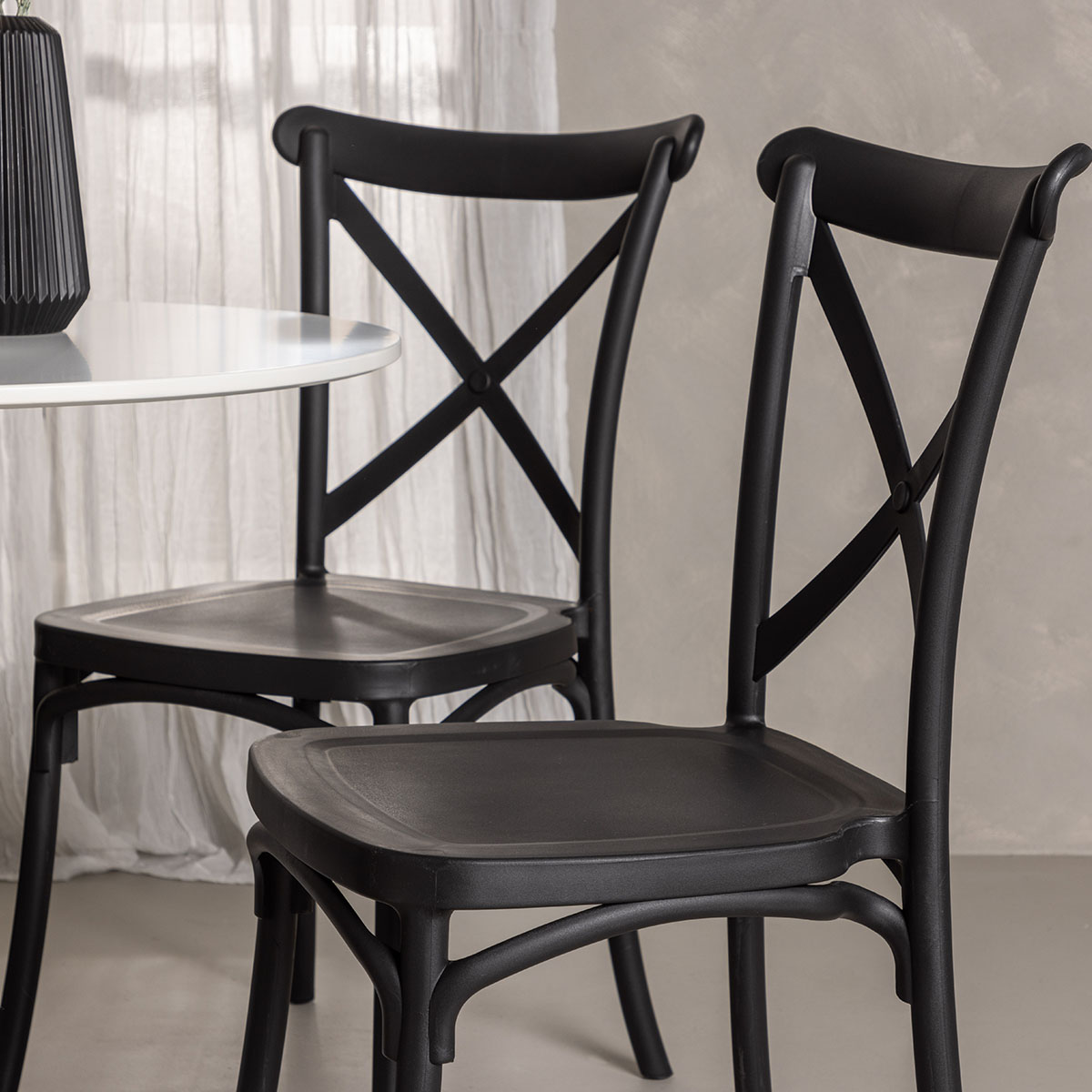Spisegruppe Venture Home Hamden Ø80 cm med 4 Crosett Stoler