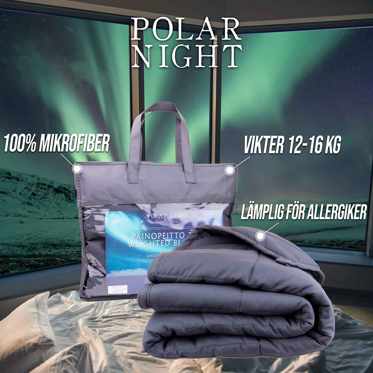 Vektteppe Polar Night Queen 200x220 cm