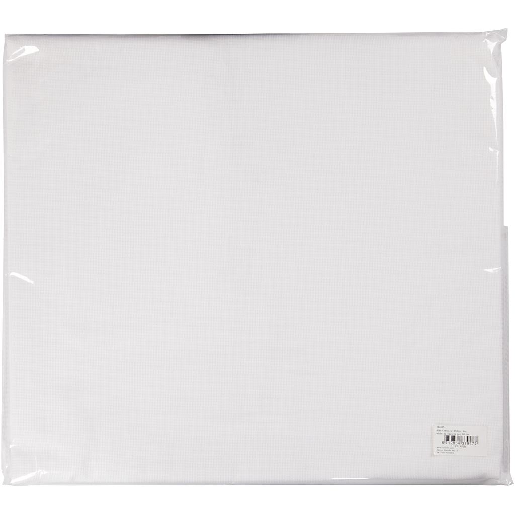 Broderistoff Creativ Company Aida 150 cm 70 Ruter pr 10 cm 3 m/ 1 stk Hvit