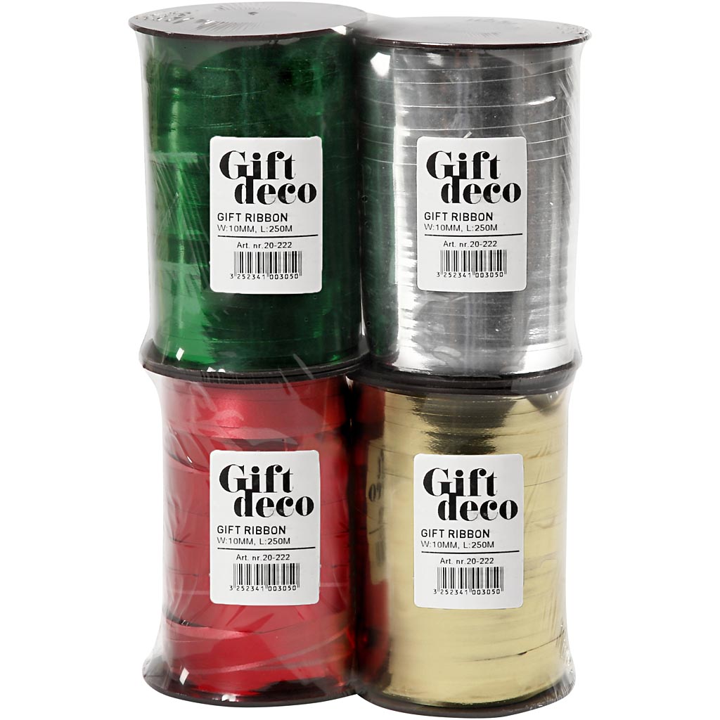 Gavebånd Creativ Company 10 mm Blank 4x250 m/1 Pk