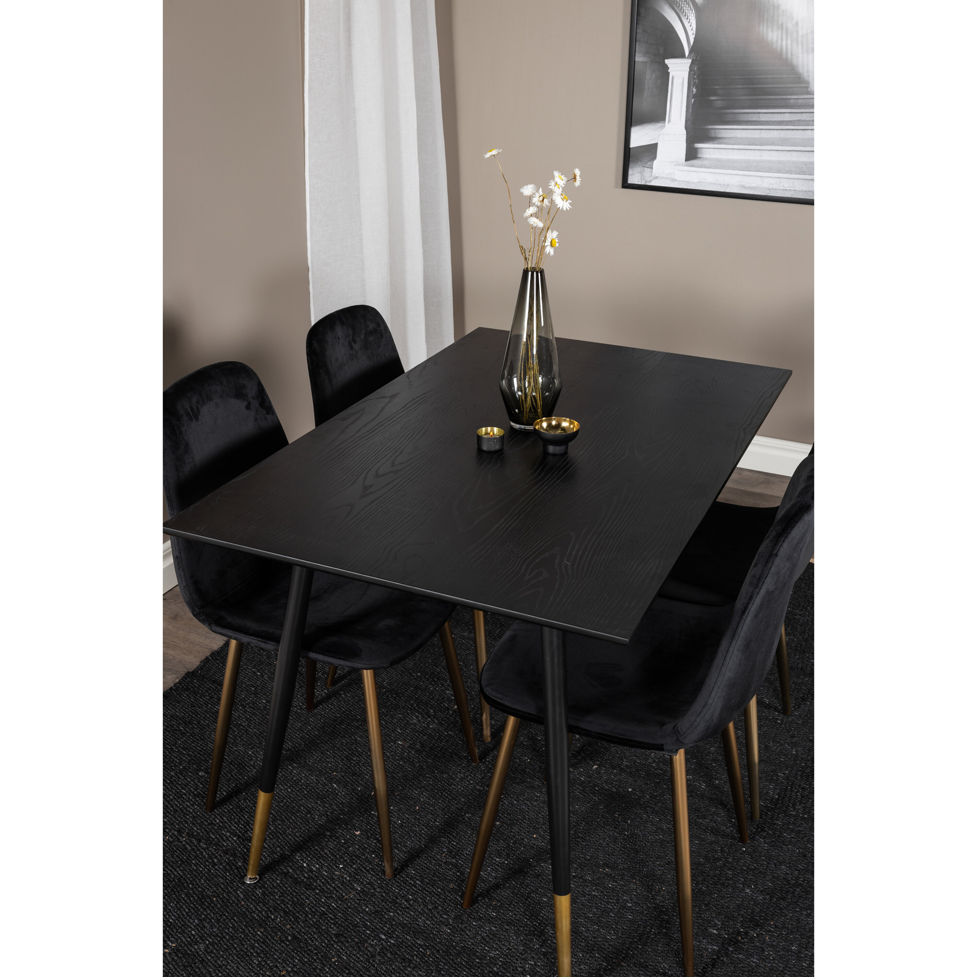 Spisegruppe Venture Home Dipp med 4 Polar Stoler