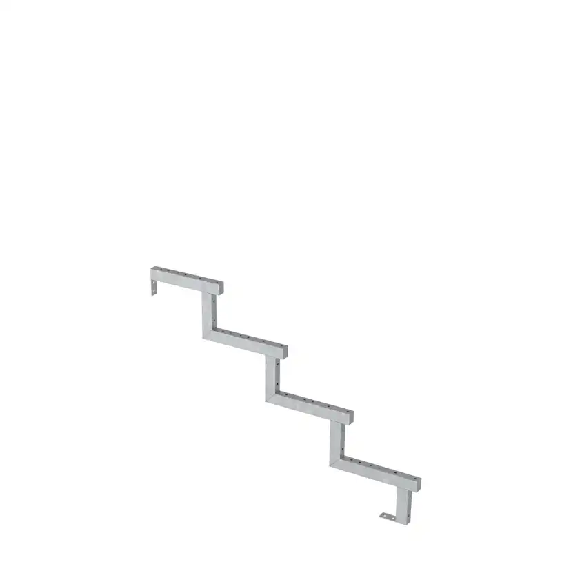 Terrassetrapp PLUS Stål/Tre Trinndybde 25 cm B180