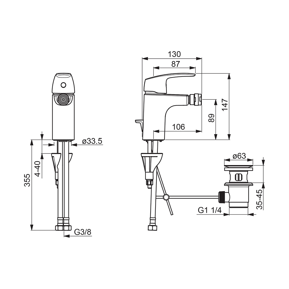 Bidéblandare Oras Safira 1018F