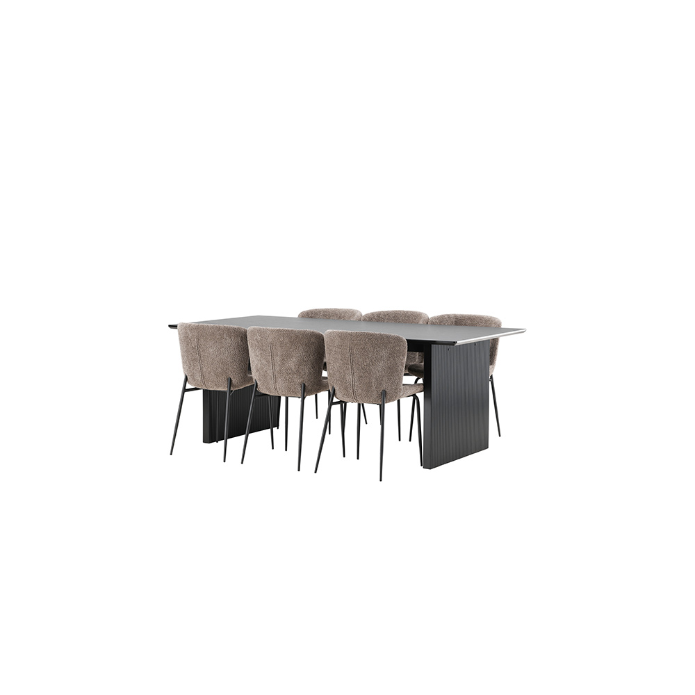 Spisegruppe Venture Home Vail med 6 Modesto Stoler