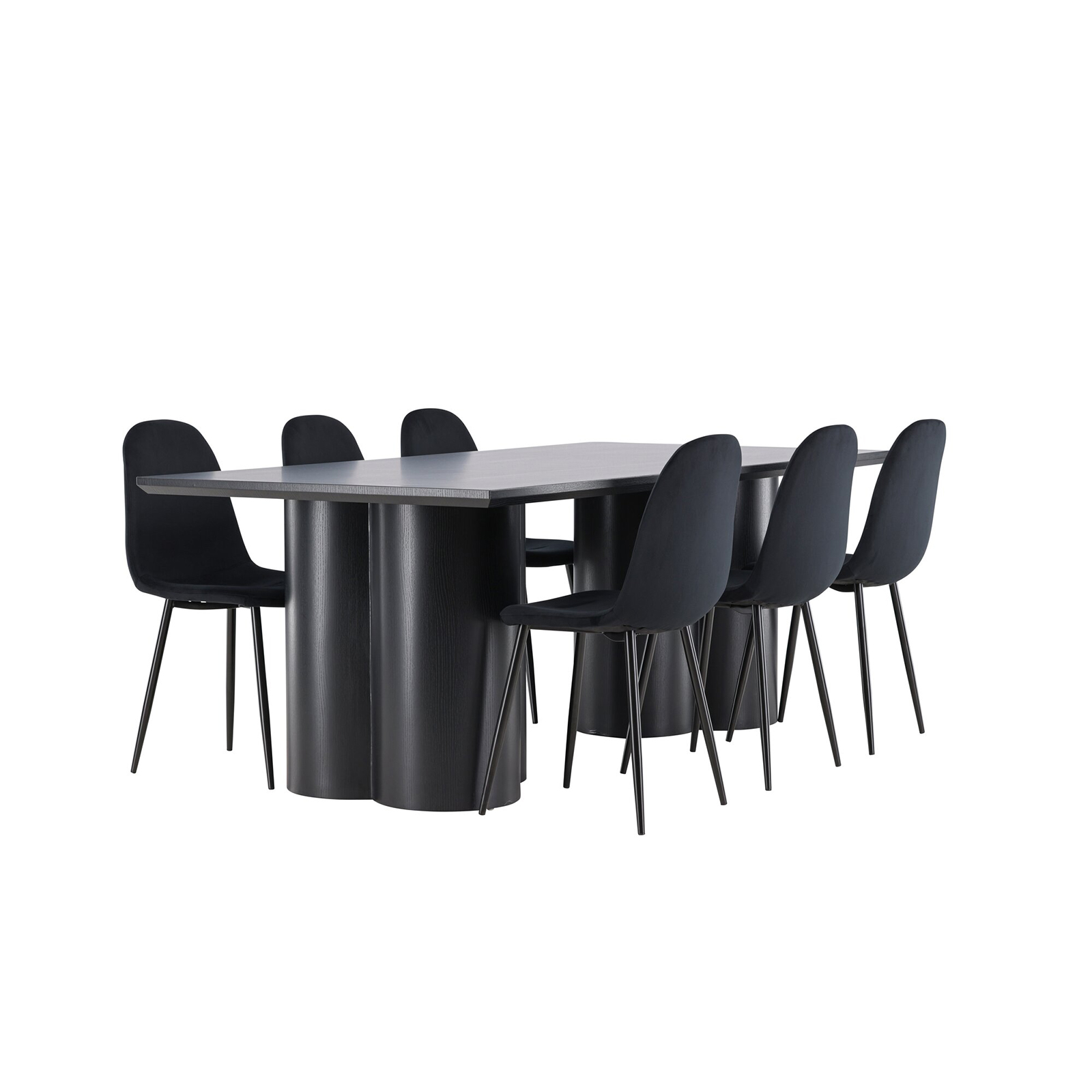 Spisegruppe Venture Home Olivia 210 med 6 stk Polar Stoler Fløyel