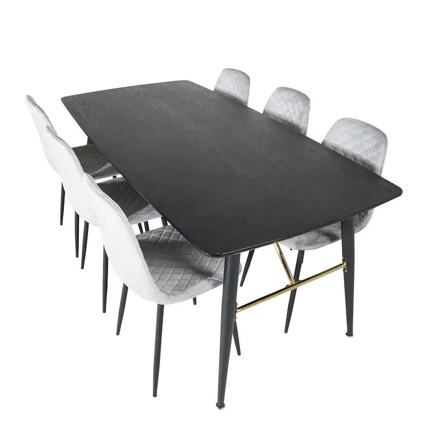 Spisegruppe Venture Home Gold med 6 Polar Stoler