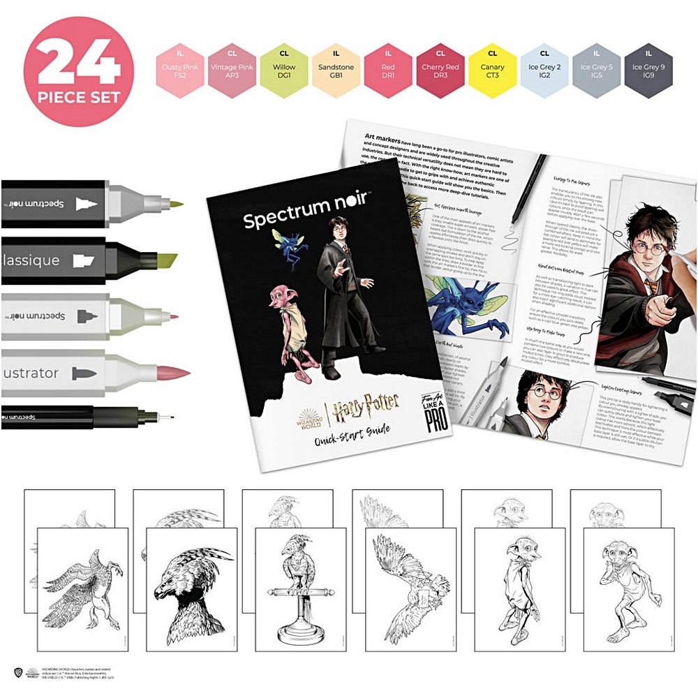 Hobbysett Creativ Company DIY Kit Illustrasjon Harry Potter Magical Companions