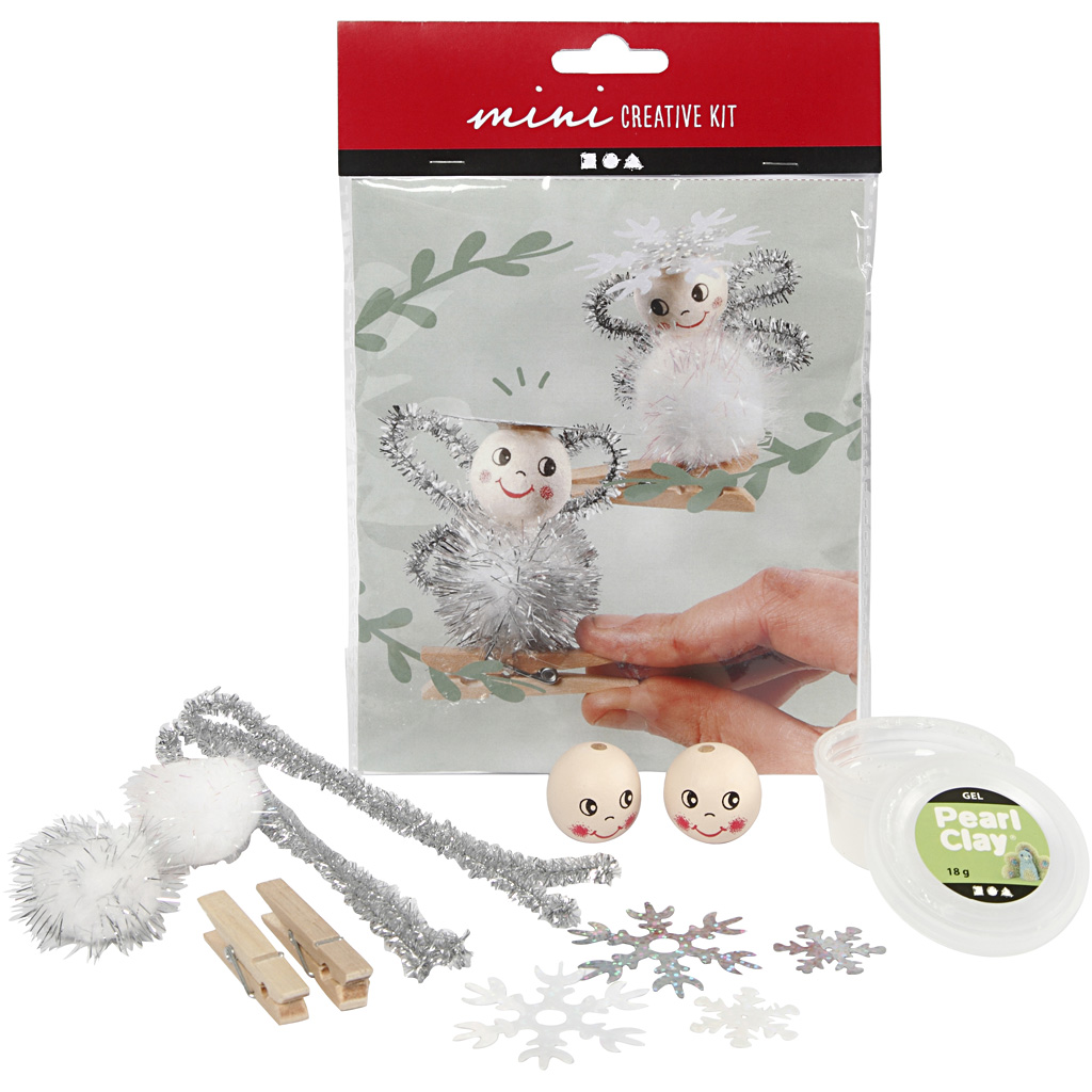 Materiellsett Creativ Company Mini DIY Kit Engel På Klemme 1 Sett