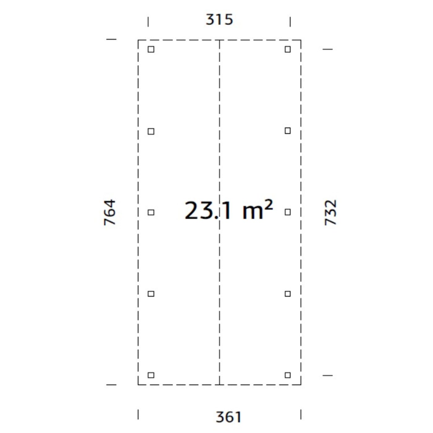 Carport Palmako Robert 23,1