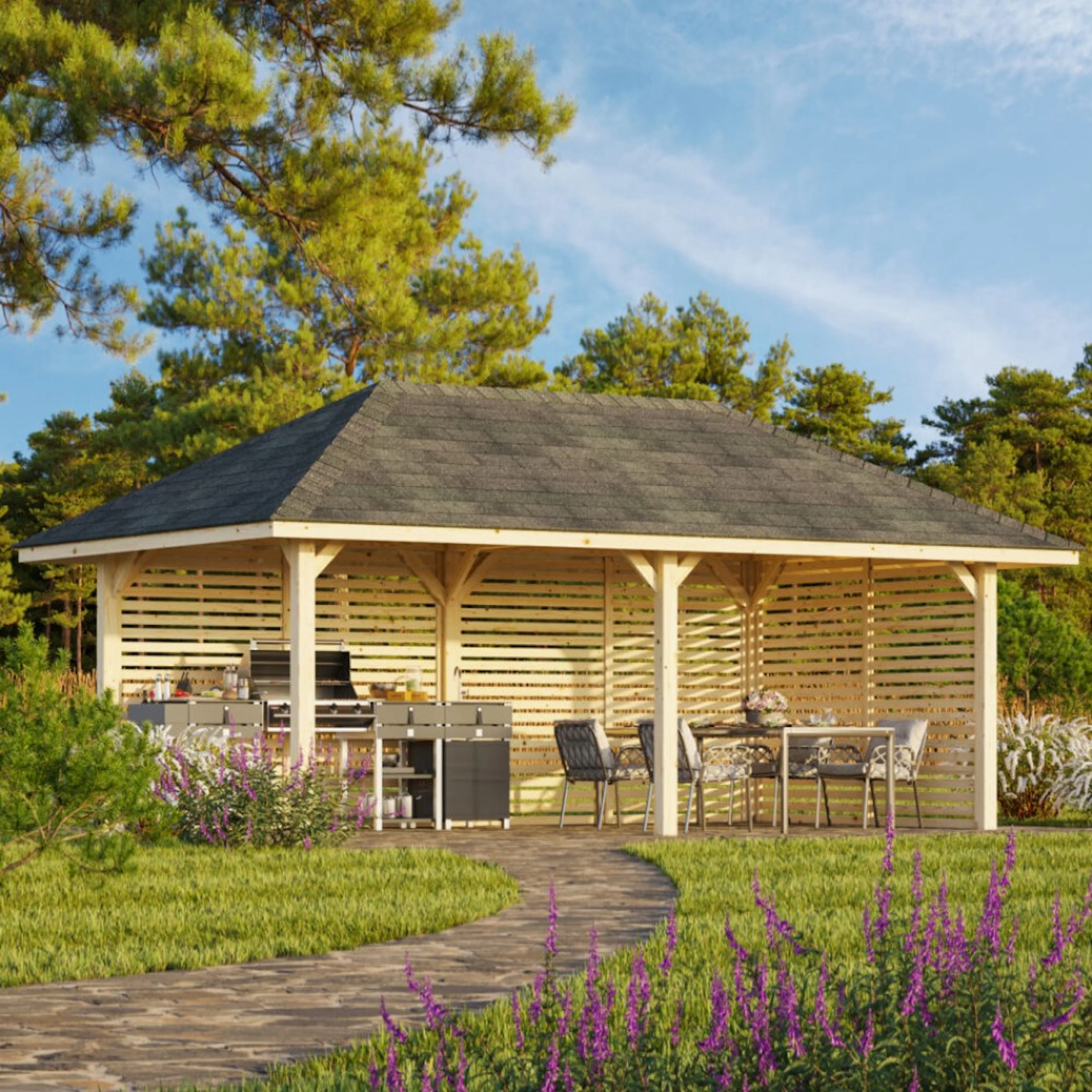 Paviljong Palmako Bianca 16,6 m2 Sett 109