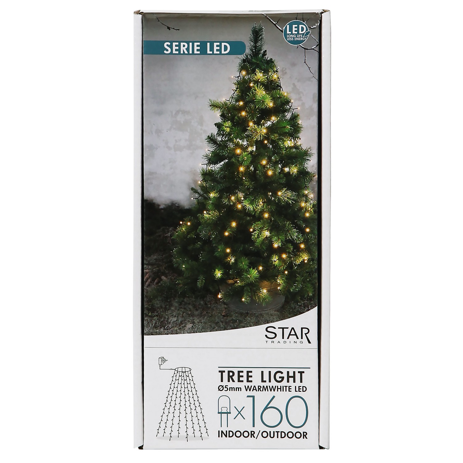Juletrelys Star Trading Serie LED 160L