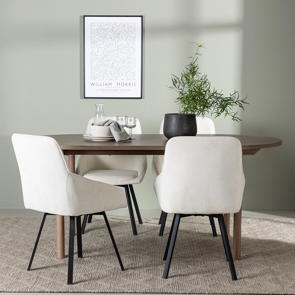 Spisegruppe Venture Home Andy med 4 stk Rosie Stoler