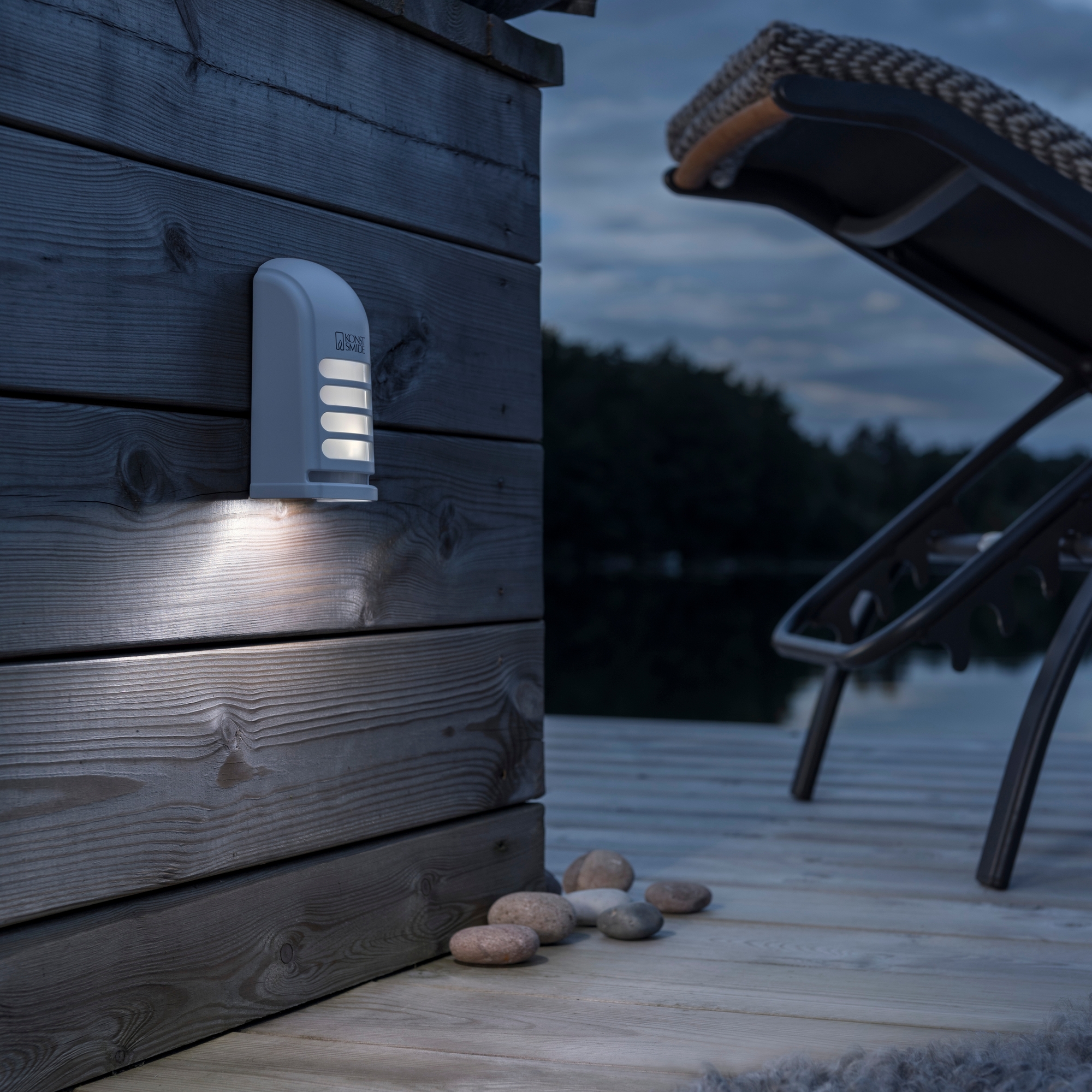 Vegglampe Gnosjö Konstsmide Prato LED Bevegelsessensor Batteri