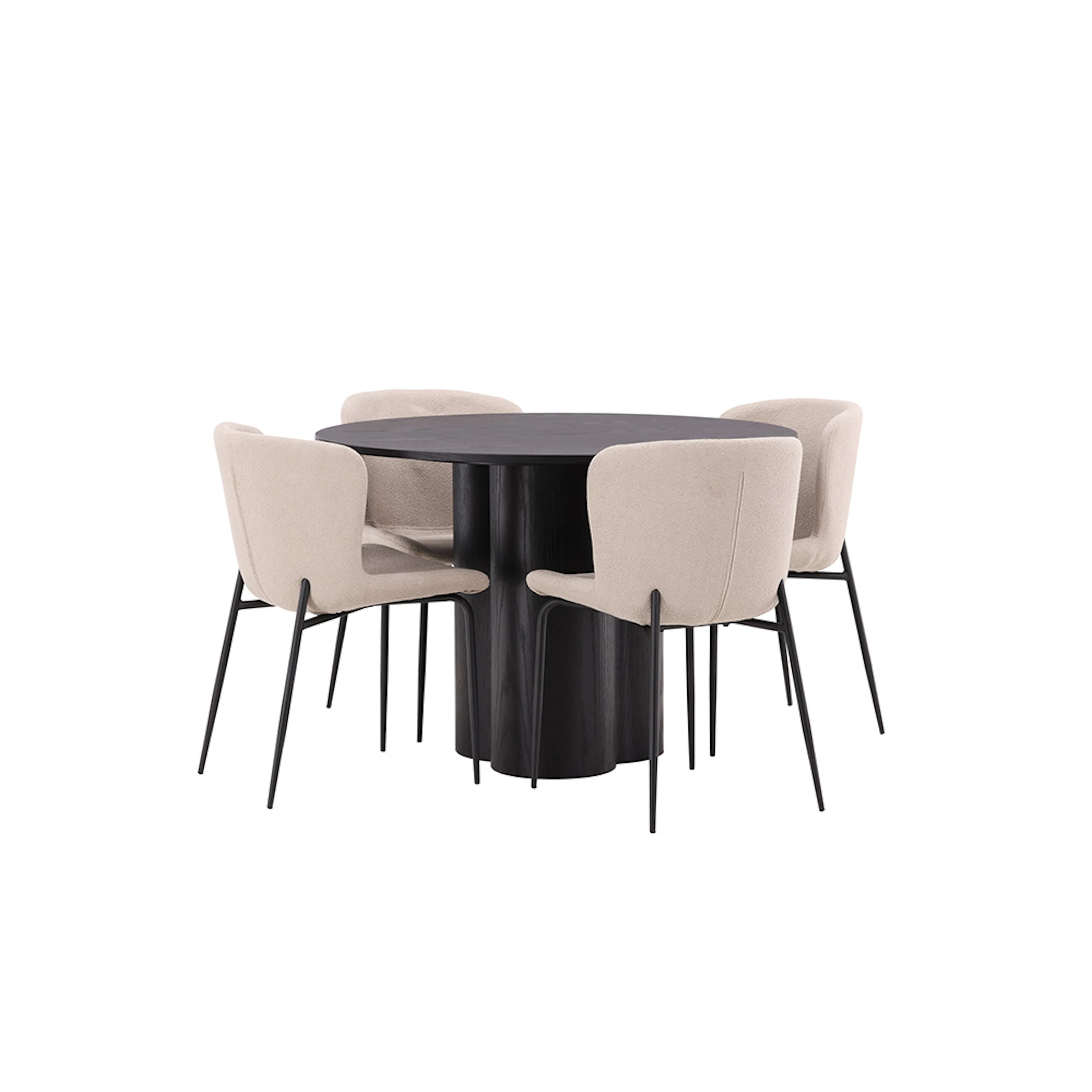 Spisegruppe Venture Home Olivia med 4 Modesto Stoler