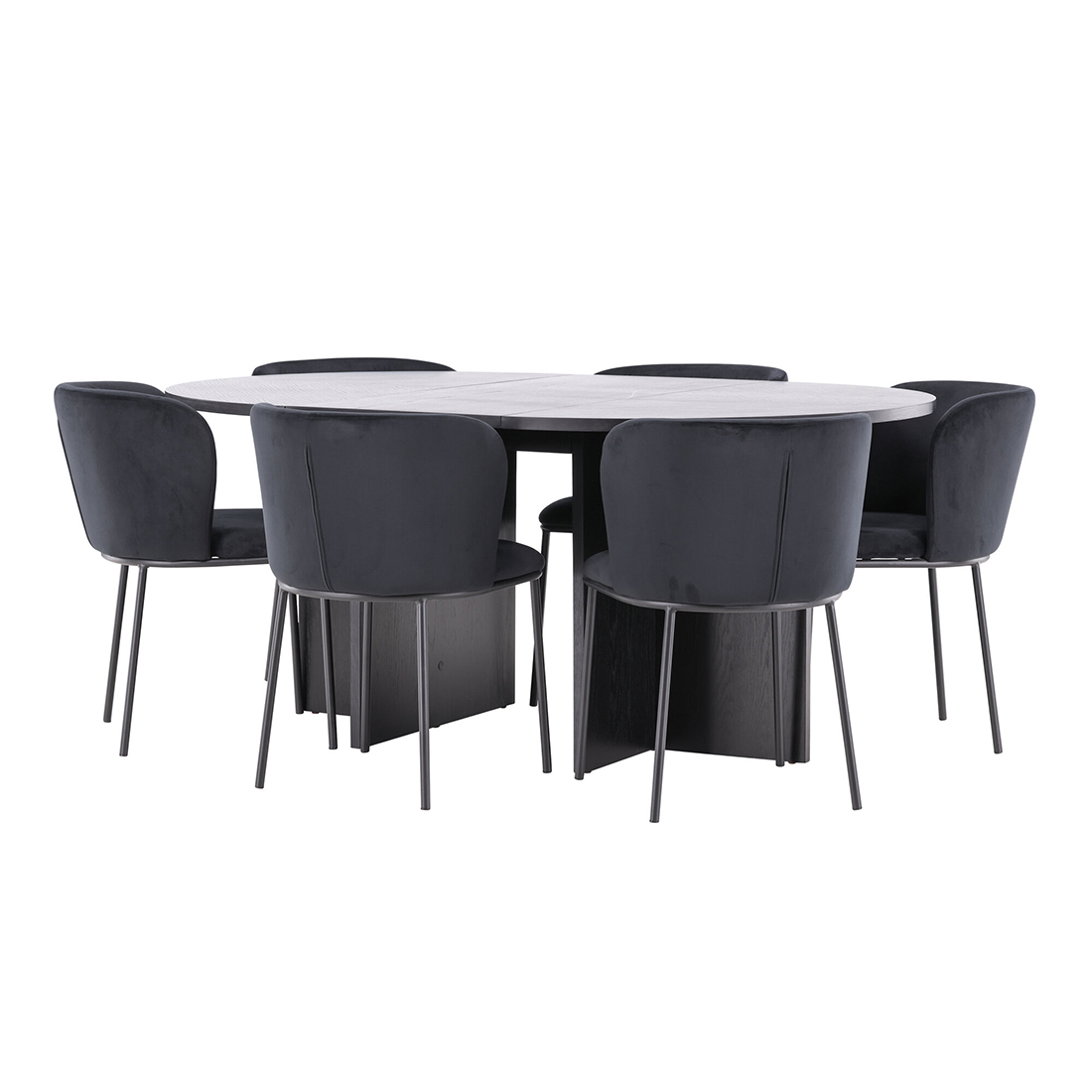 Spisegruppe Venture Home Strada Ø120 cm med 6st Edina Spisestoler