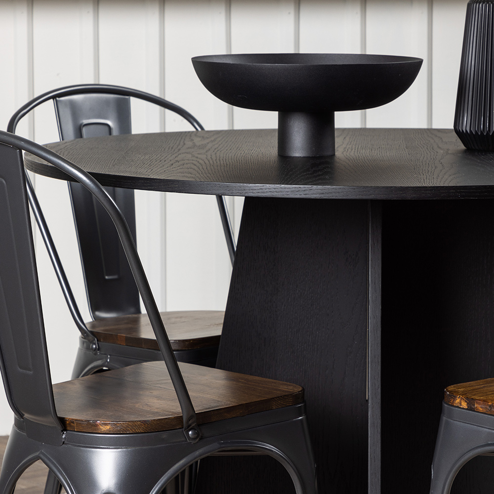 Spisegruppe Venture Home Bootcut Ø110 cm med 4 Tempe Stoler