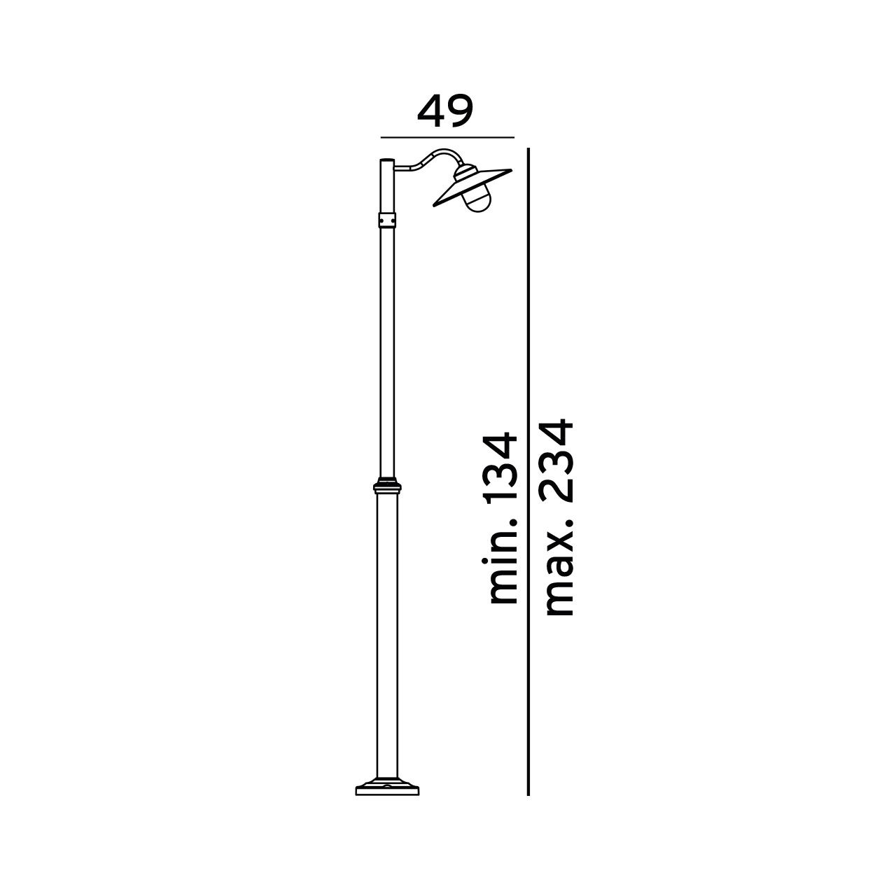 Stolpelampe Norlys Karlstad 2032 H234