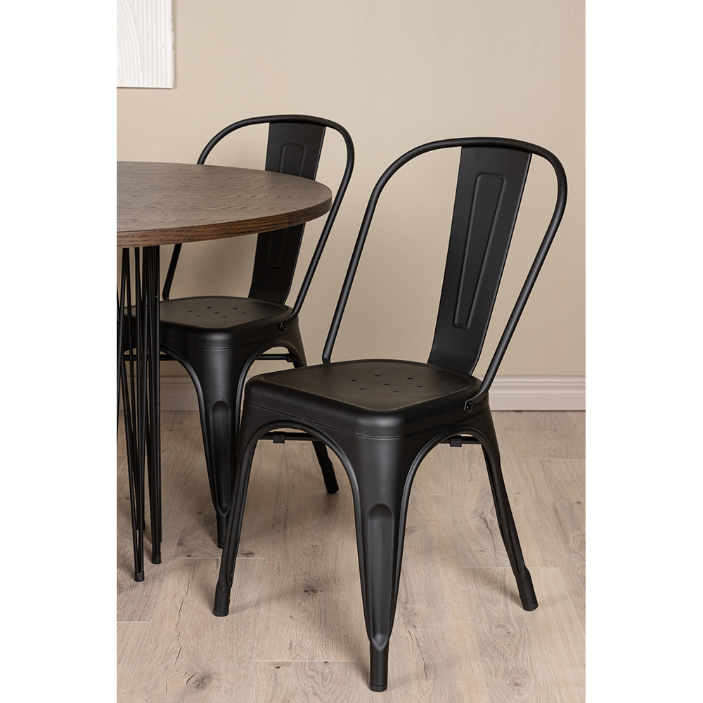 Spisegruppe Venture Home Stone Rund med 4 Tempe Stoler