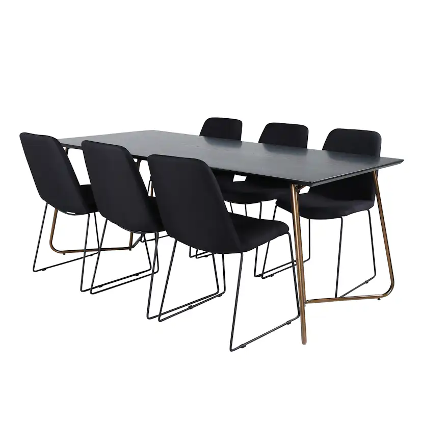 Spisegruppe Venture Home Annika med 6 Muscot Stoler