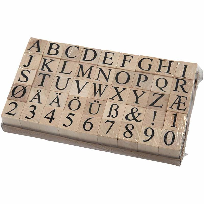 Stempelsett Creativ Company 20x20 mm 45-Pk