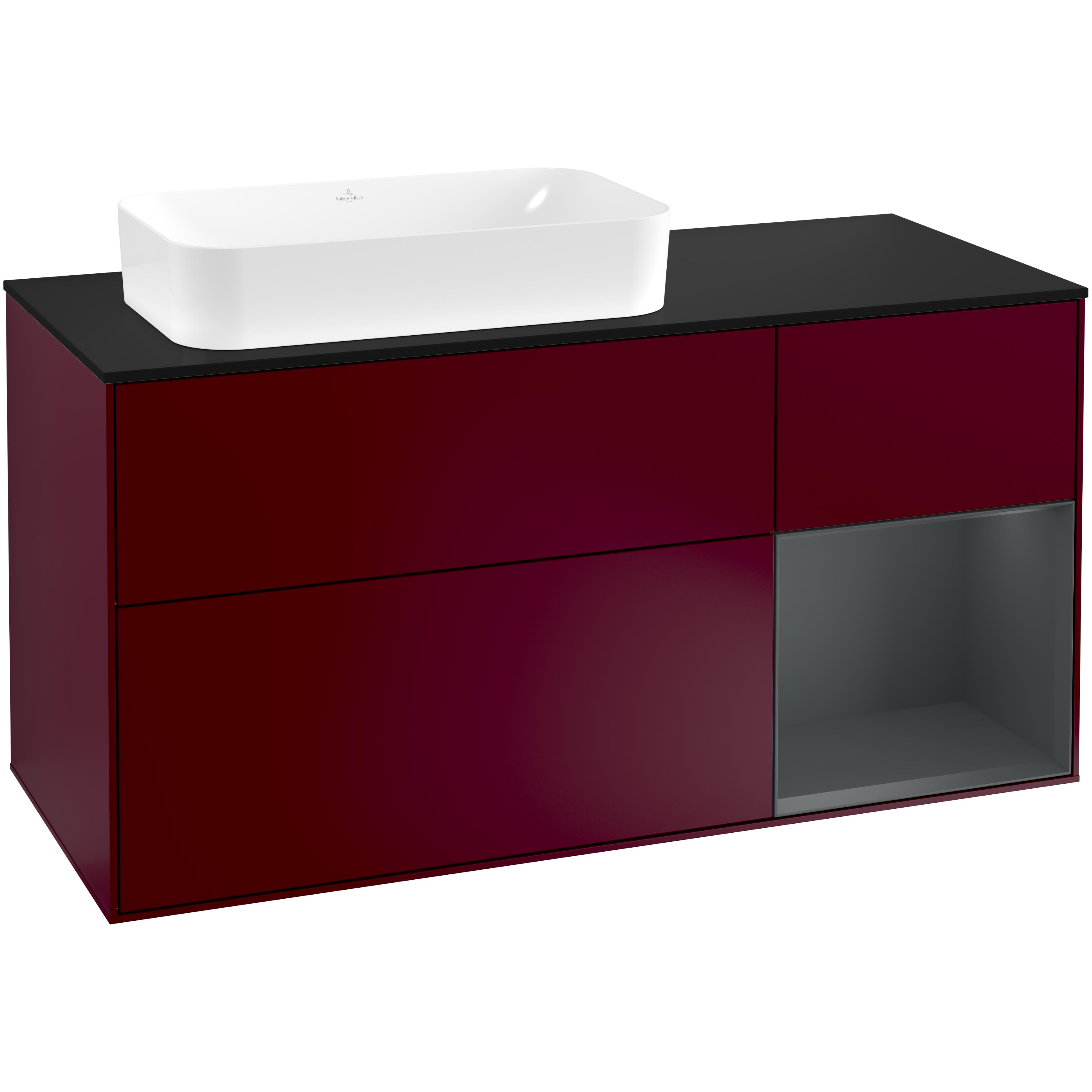 Tv&auml;ttst&auml;llssk&aring;p Villeroy & Boch Finion med 3 L&aring;dor Hylla och B&auml;nkskiva f&ouml;r Ocentrerat Frist&aring;ende Tv&auml;ttst&auml;ll
