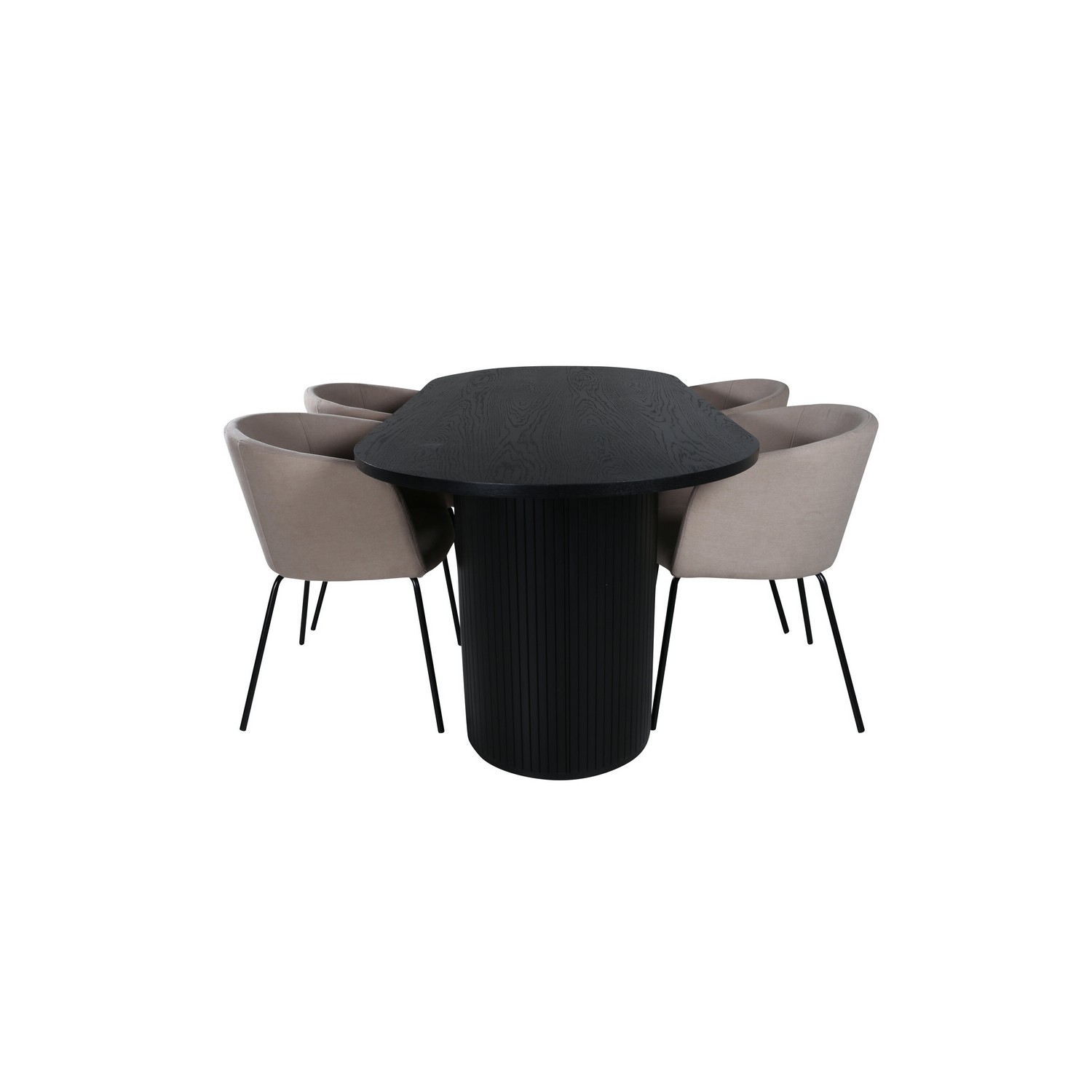 Spisegruppe Venture Home Bianca med 4 Bergen Stoler Polyester