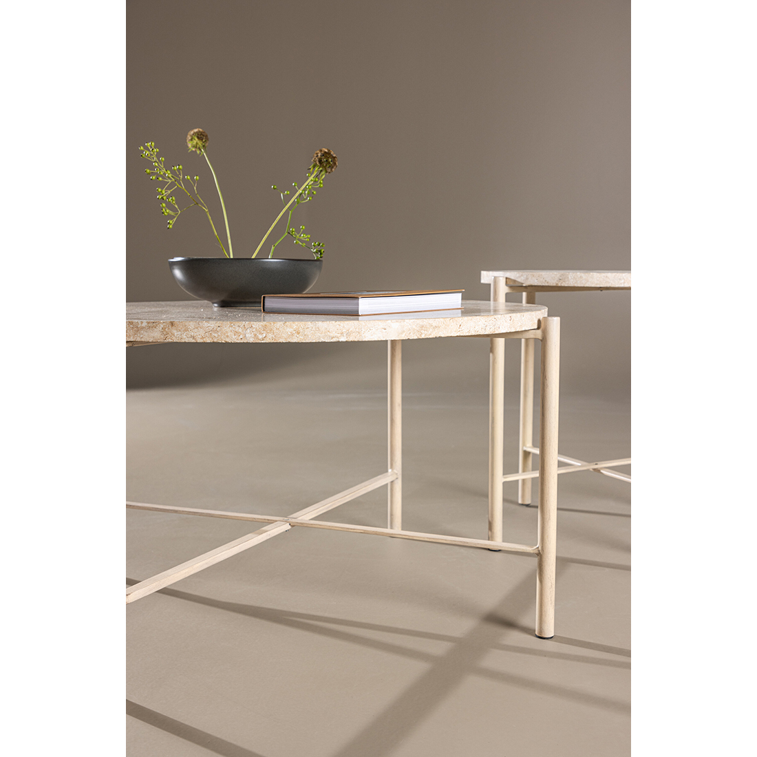 Sofabord Vind Sandhamn Ø70 cm & Ø40 cm