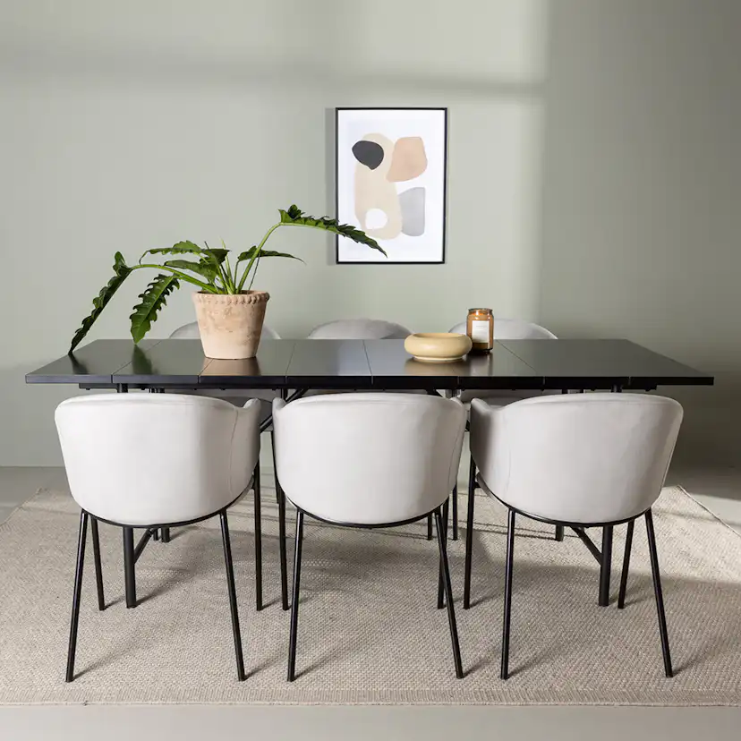Spisegruppe Venture Home Astrid med 6 Evelina Stoler