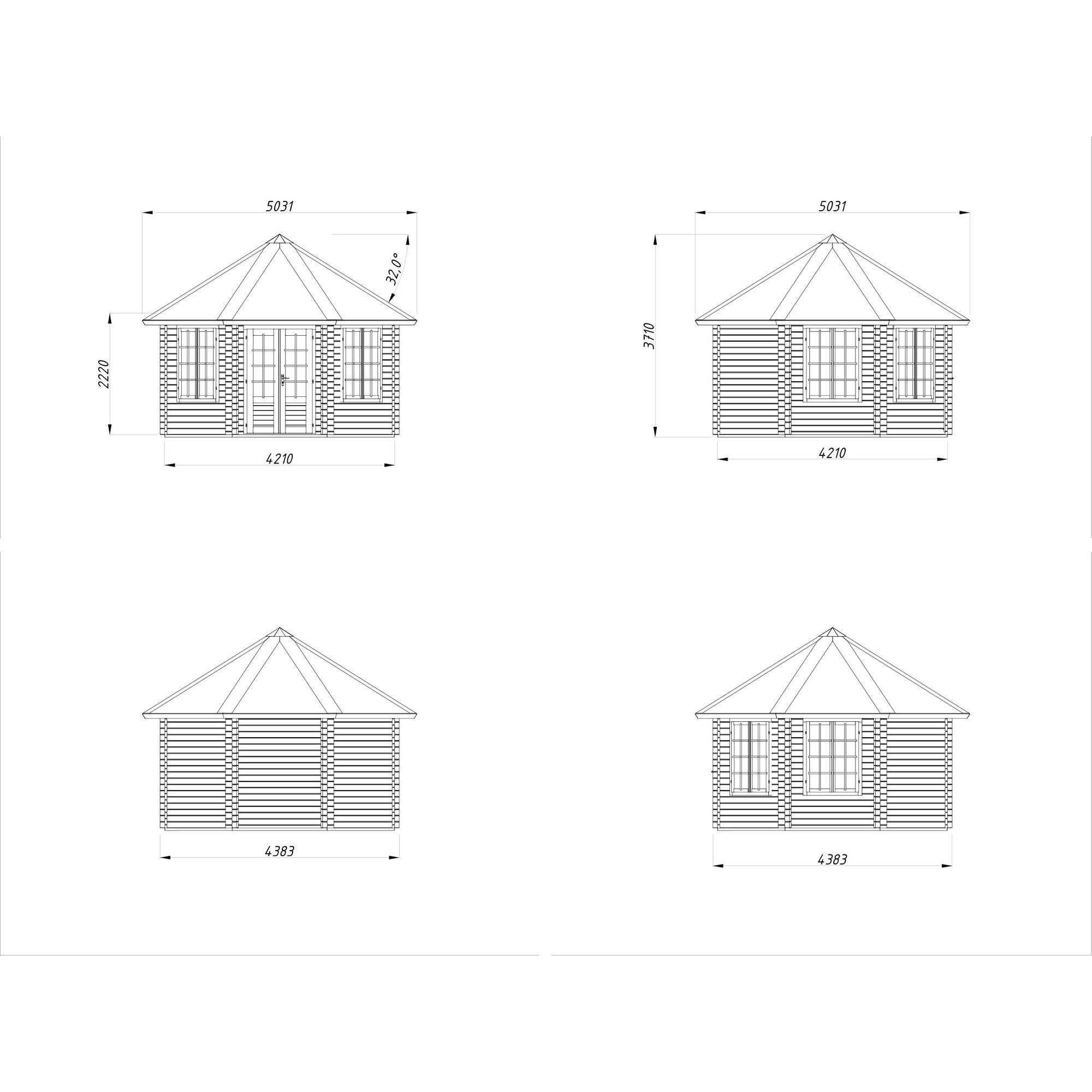 Lysthus Palmako Hanna 14,1 m2