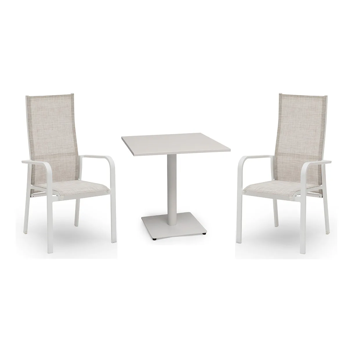 Cafésett Hillerstorp Hånger 2stk Posisjonstoler med Näsby Cafébord 70x70 cm