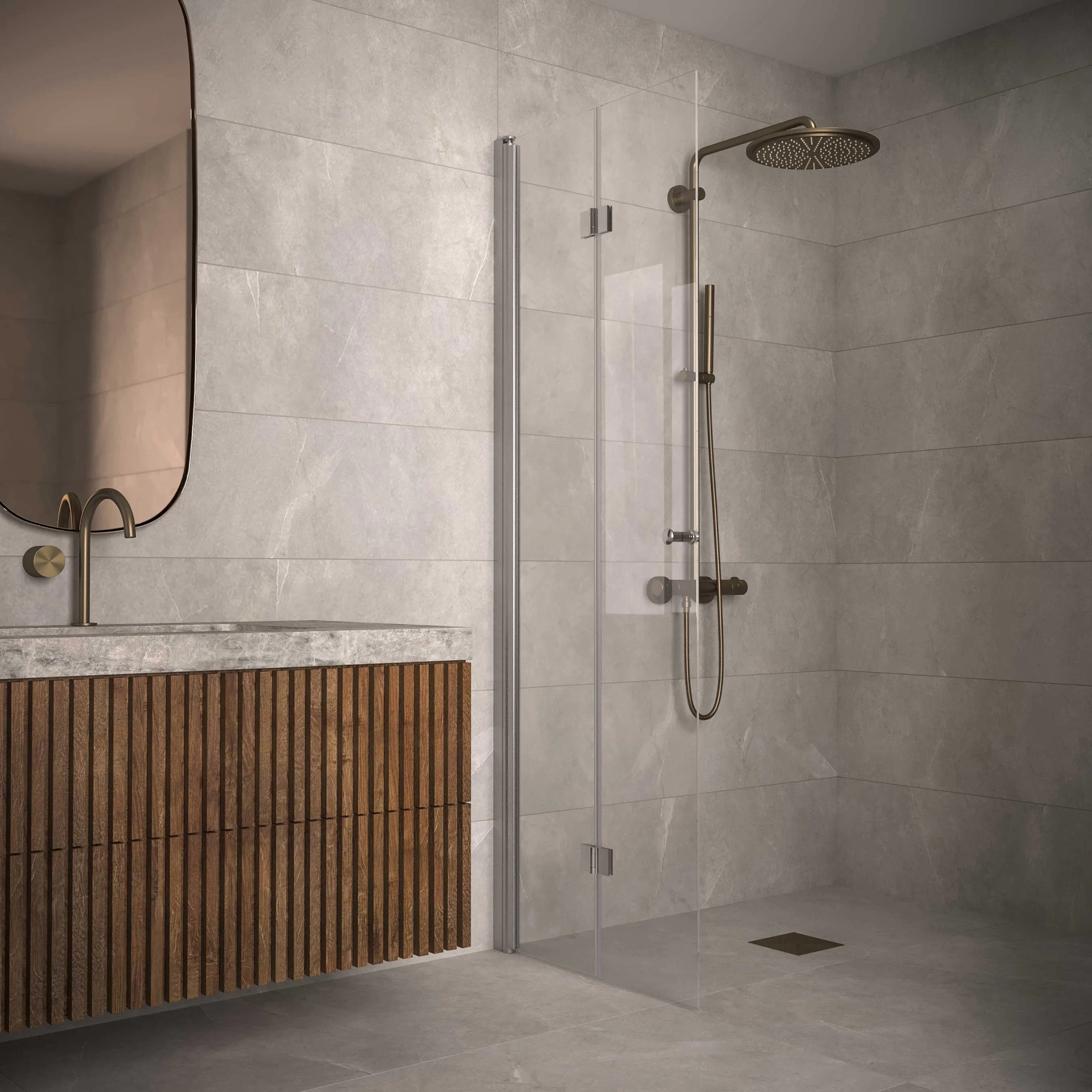 Dusjdør Hietakari Classic 103 Foldbar
