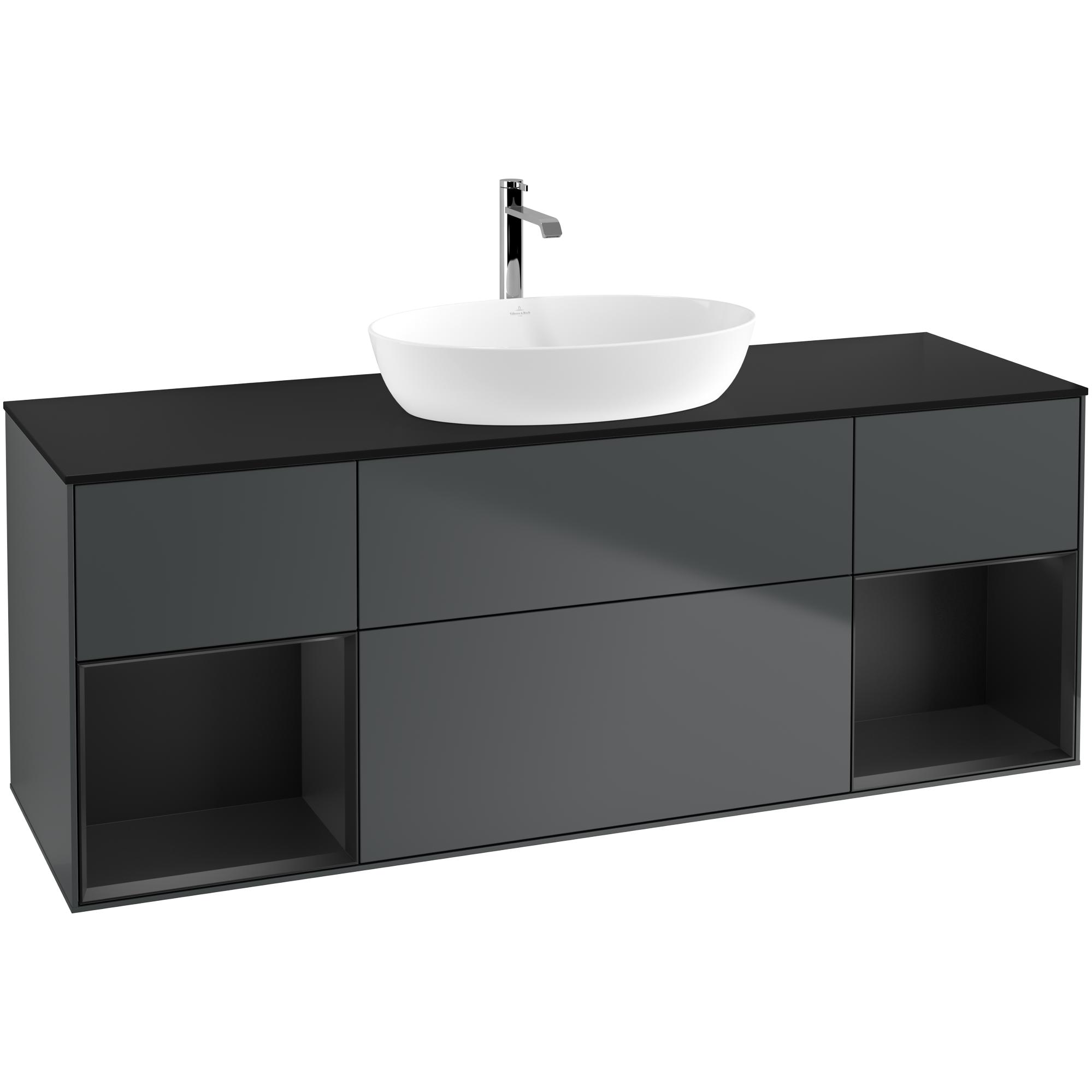 Tvättställsskåp Villeroy & Boch Finion med Två Hyllor och Bänkskiva för Fristående Tvättställ från Artis & Collaro