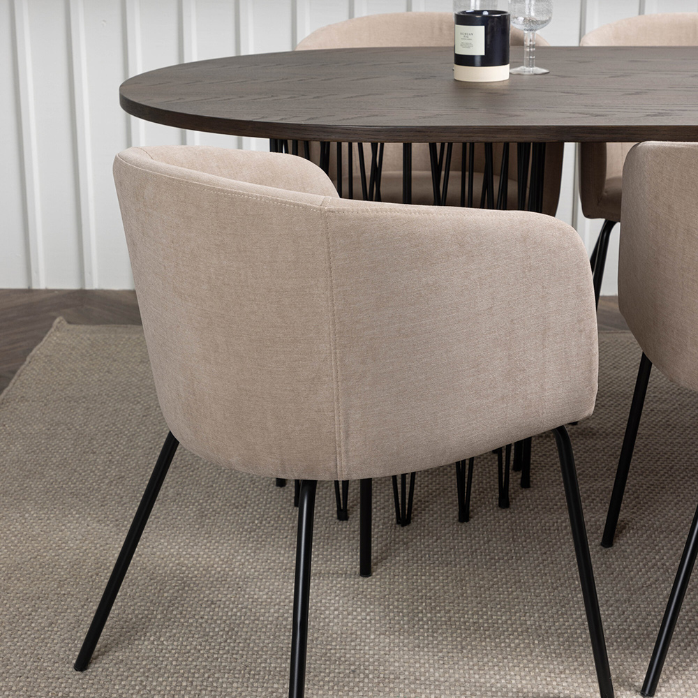 Spisegruppe furniture/fashion Stone med 6 Berit Stoler