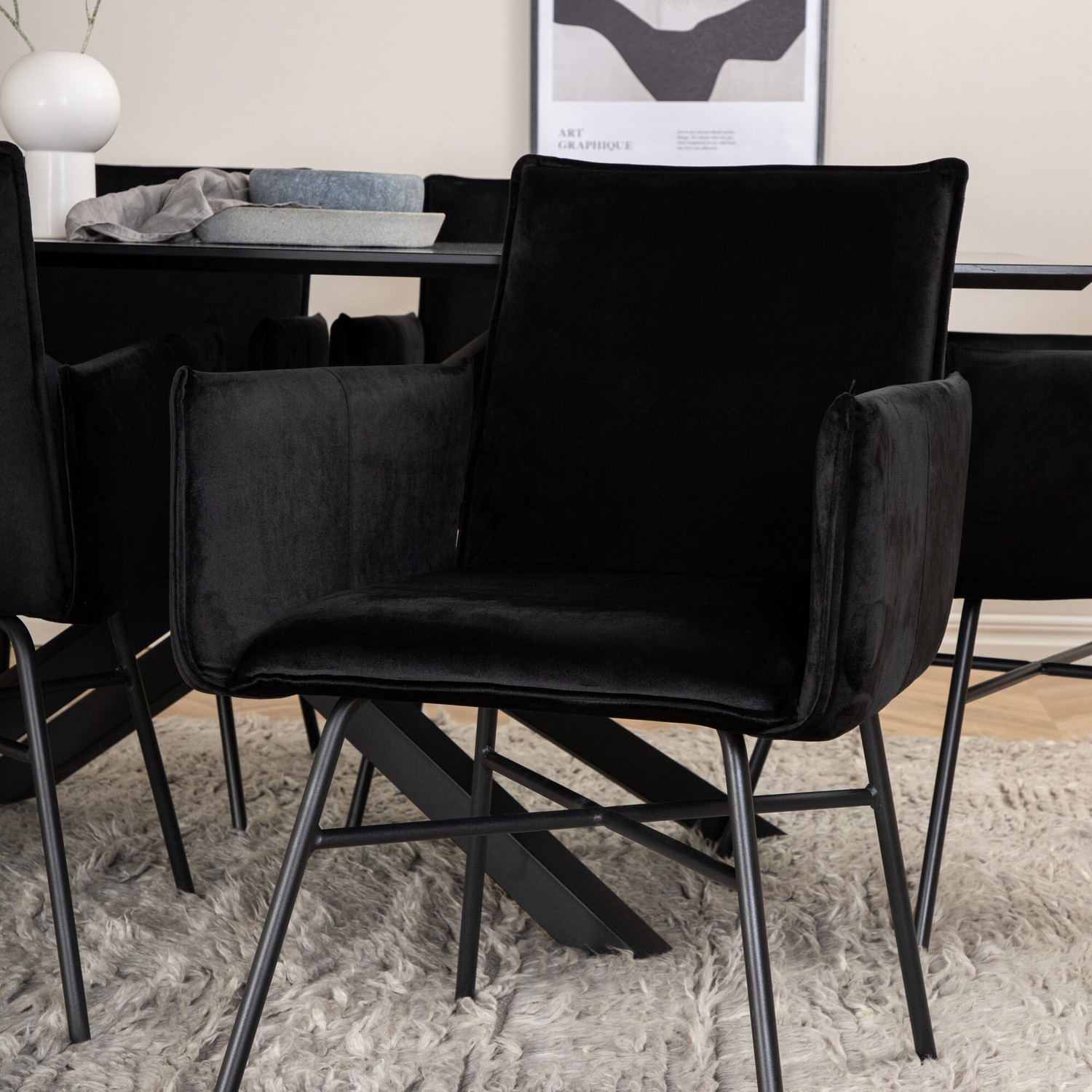 Spisegruppe Venture Home med Piata Spisebord og 6 Annika Spisestoler