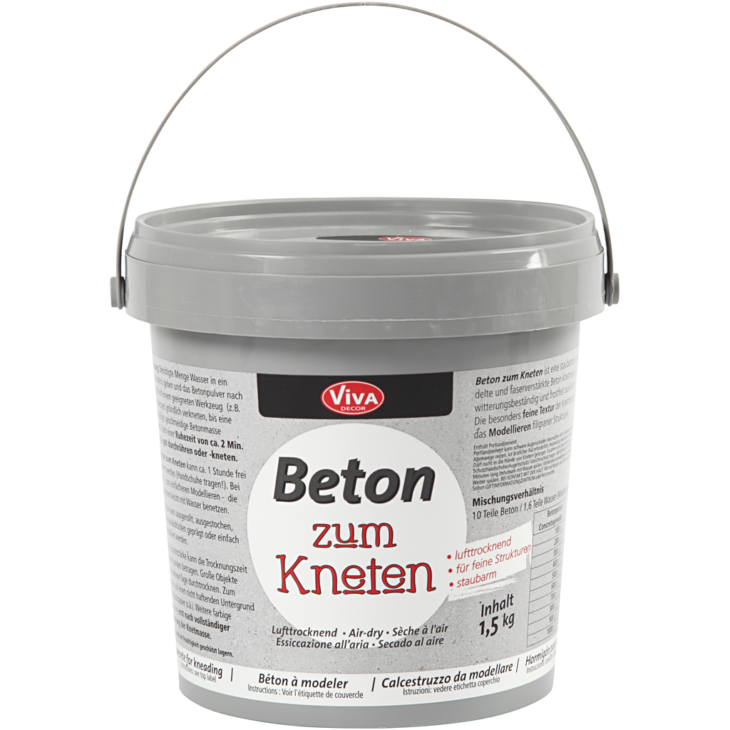 Betongpulver Creativ Company til modellering/Betong grå 1 Pk