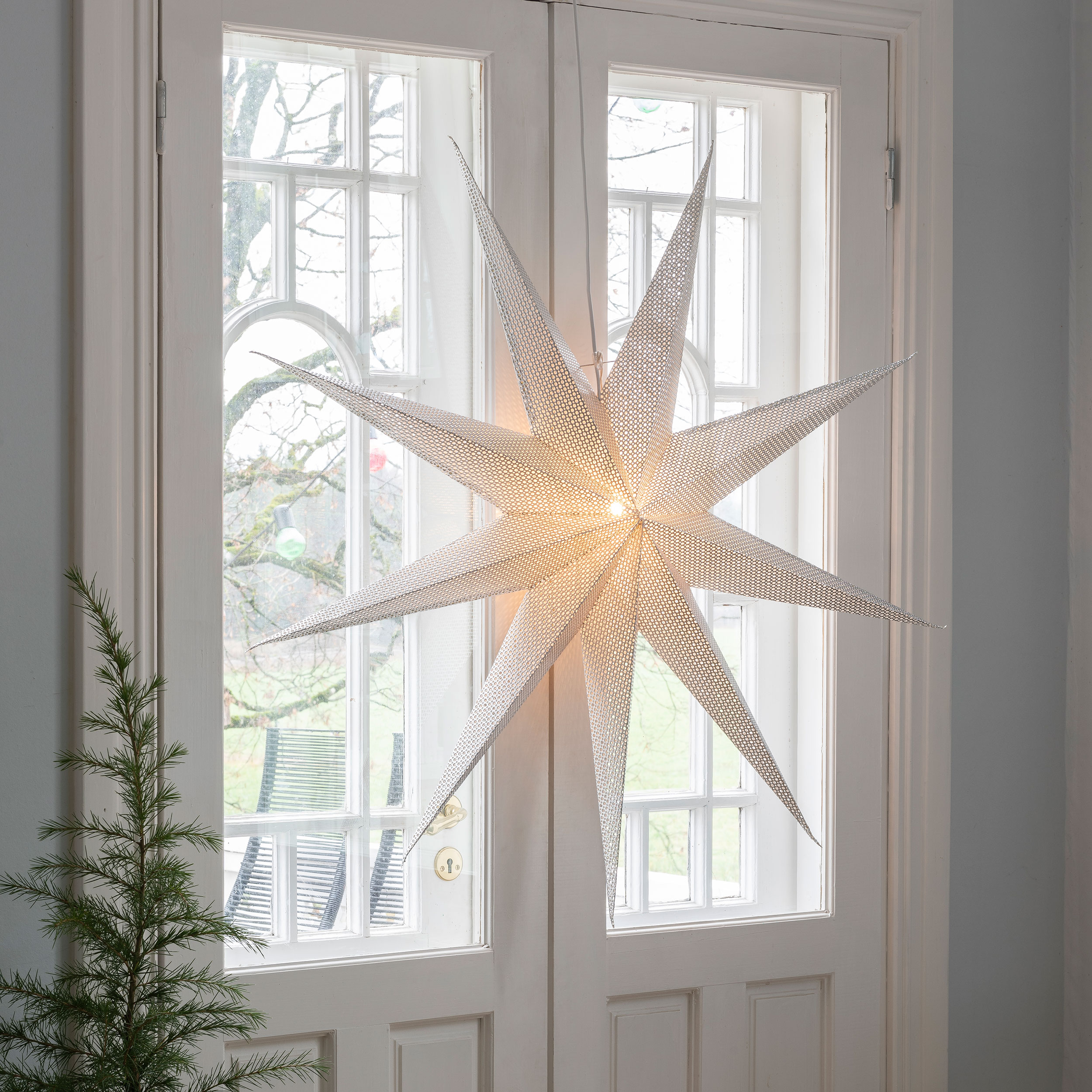 Adventsstjerne Gnosjö Konstsmide 9-spiss 115 cm