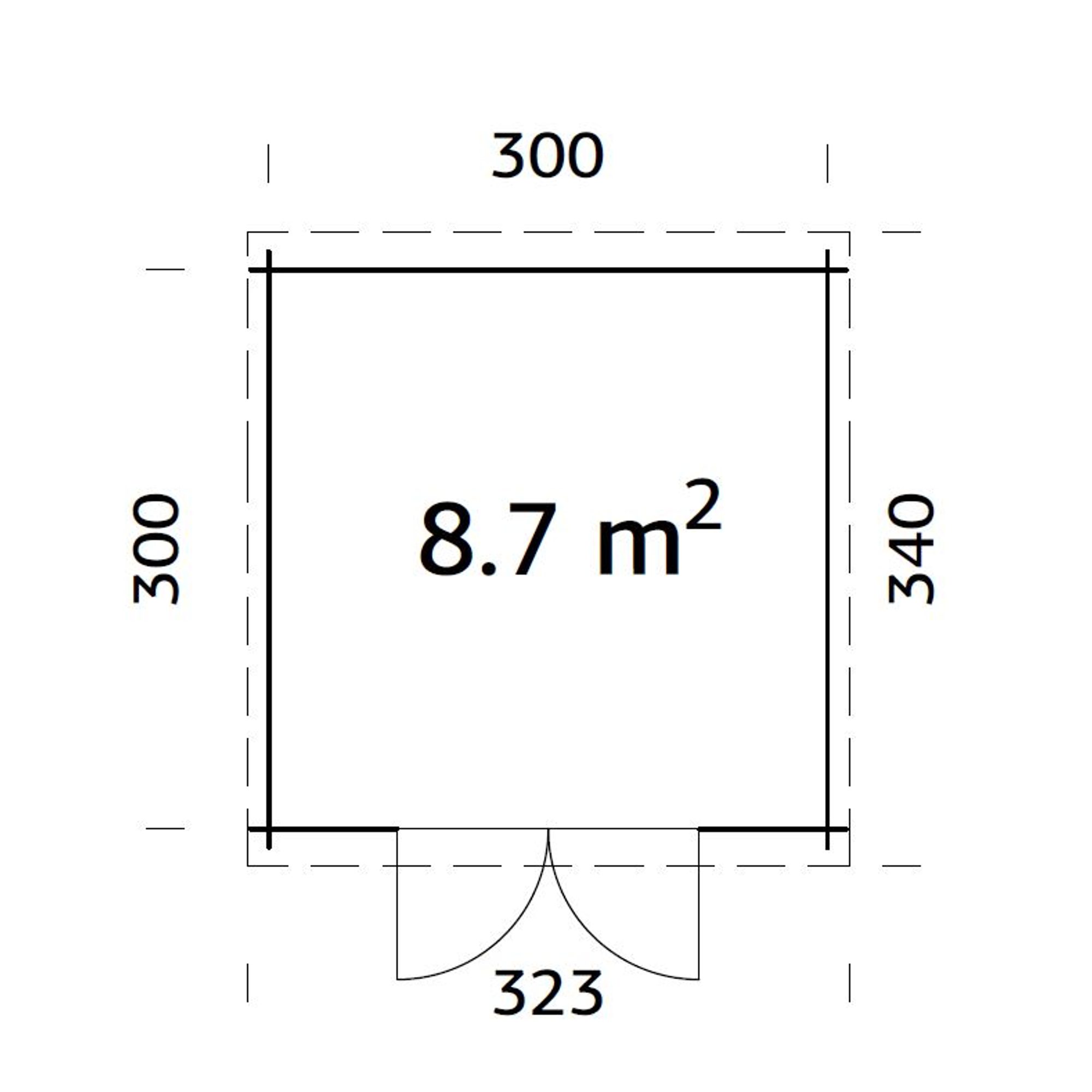 Ella 9 m2 (inv. 8,7 m2) Ubehandlet