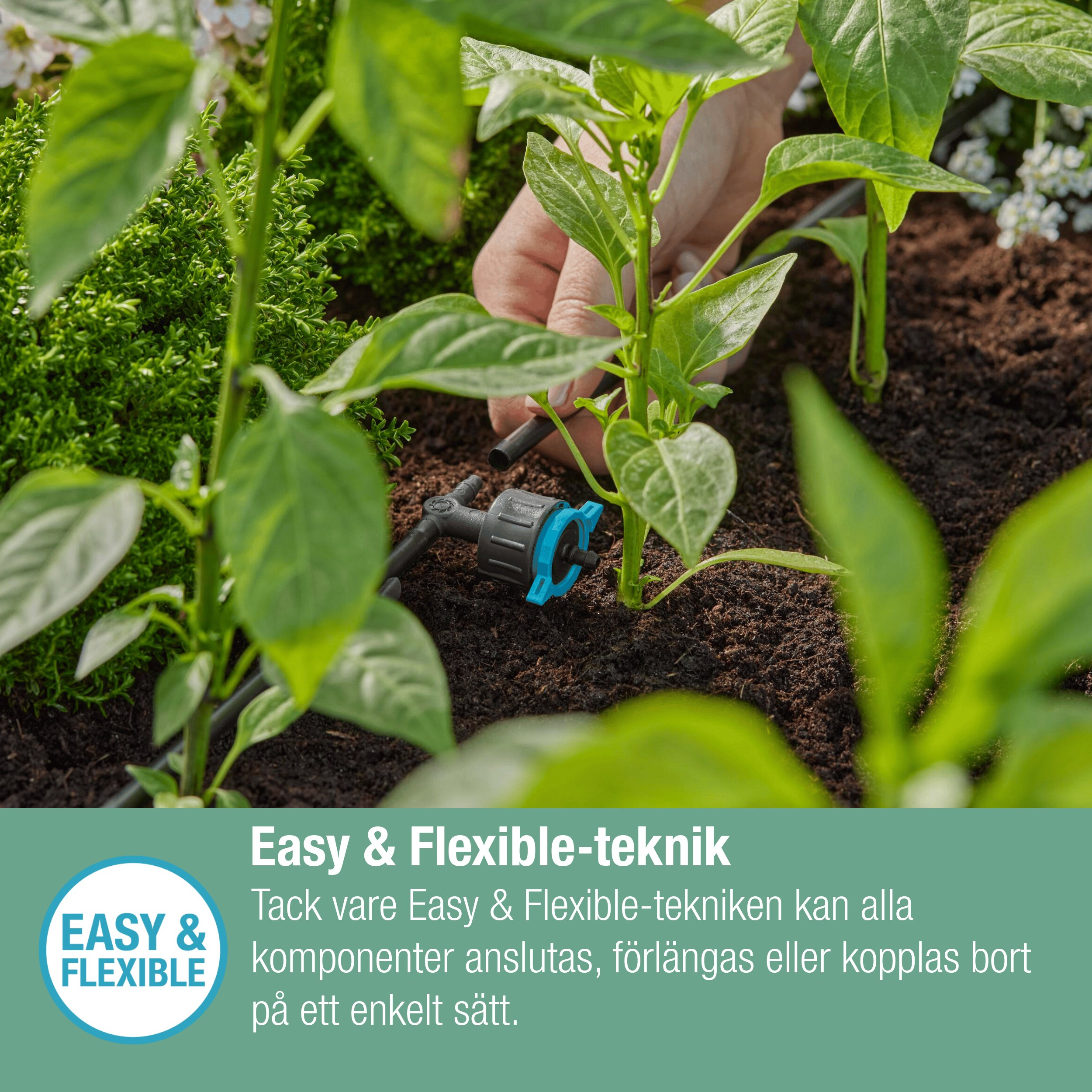 Dryppfordeler Gardena Micro-Drip Inline Justerbar Trykkregulerende