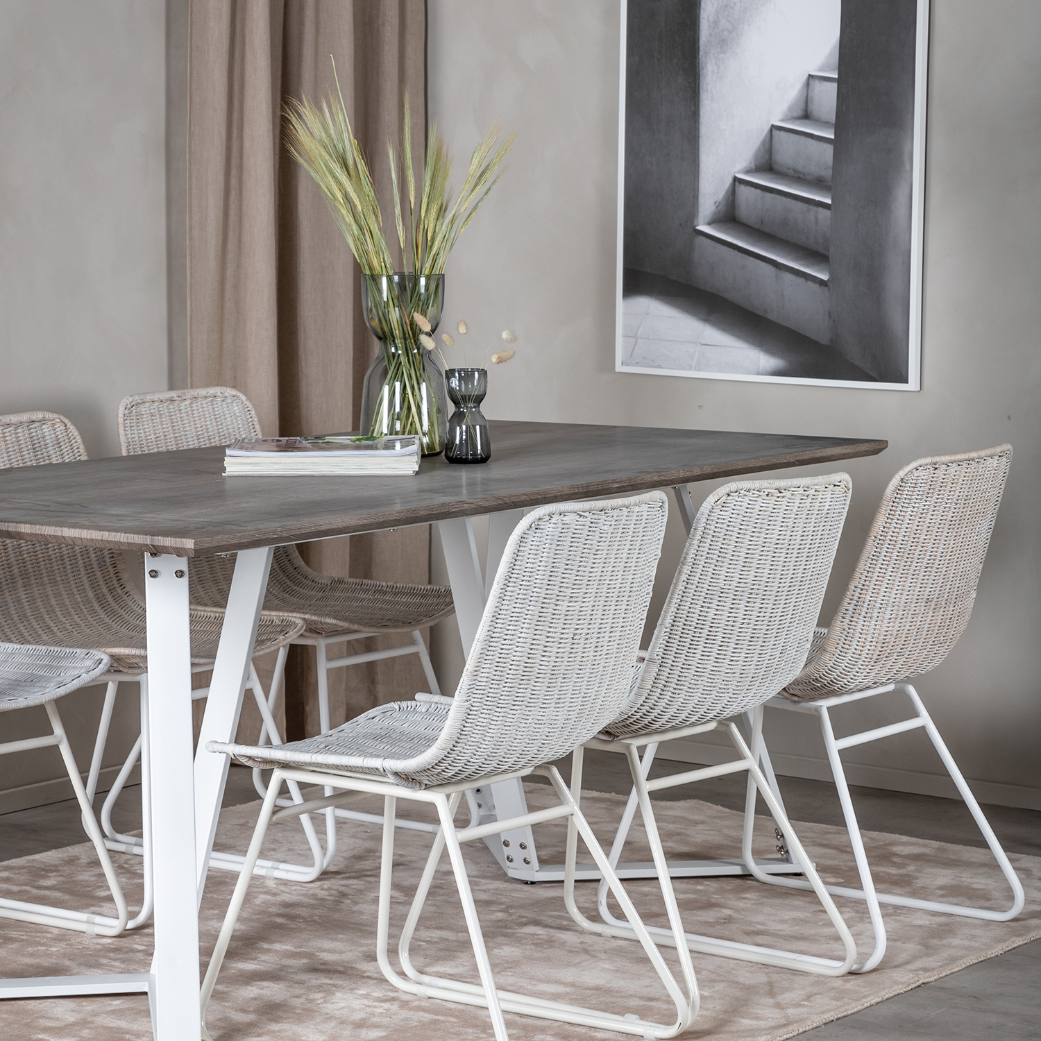 Spisegruppe Venture Home Madde med 6 Cornelia Stoler