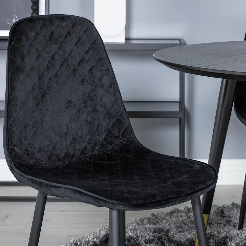 Spisegruppe Venture Home Dipp Ø115 cm med 4 Polar Stoler
