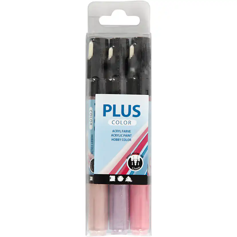 Tusj Creativ Company Plus Color Ass Farger Strek 1-2 mm 3 Stk/1 Pk