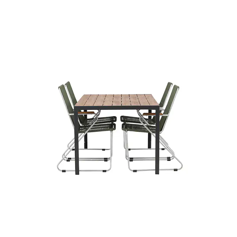 Spisegruppe Venture Home Break Bord med 4 Bois Stoler