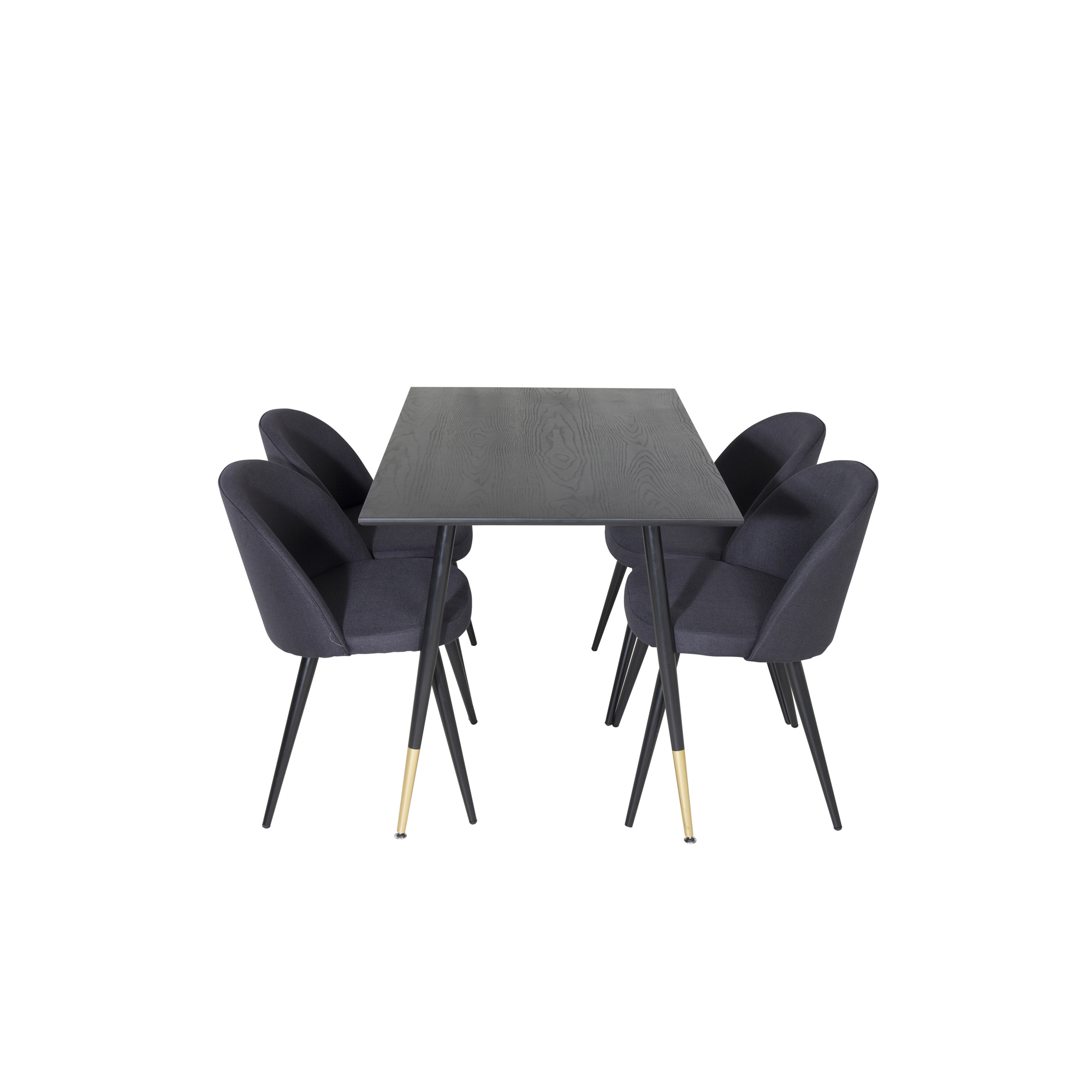 Spisegruppe Venture Home Dipp med 4 Velvet Stoler