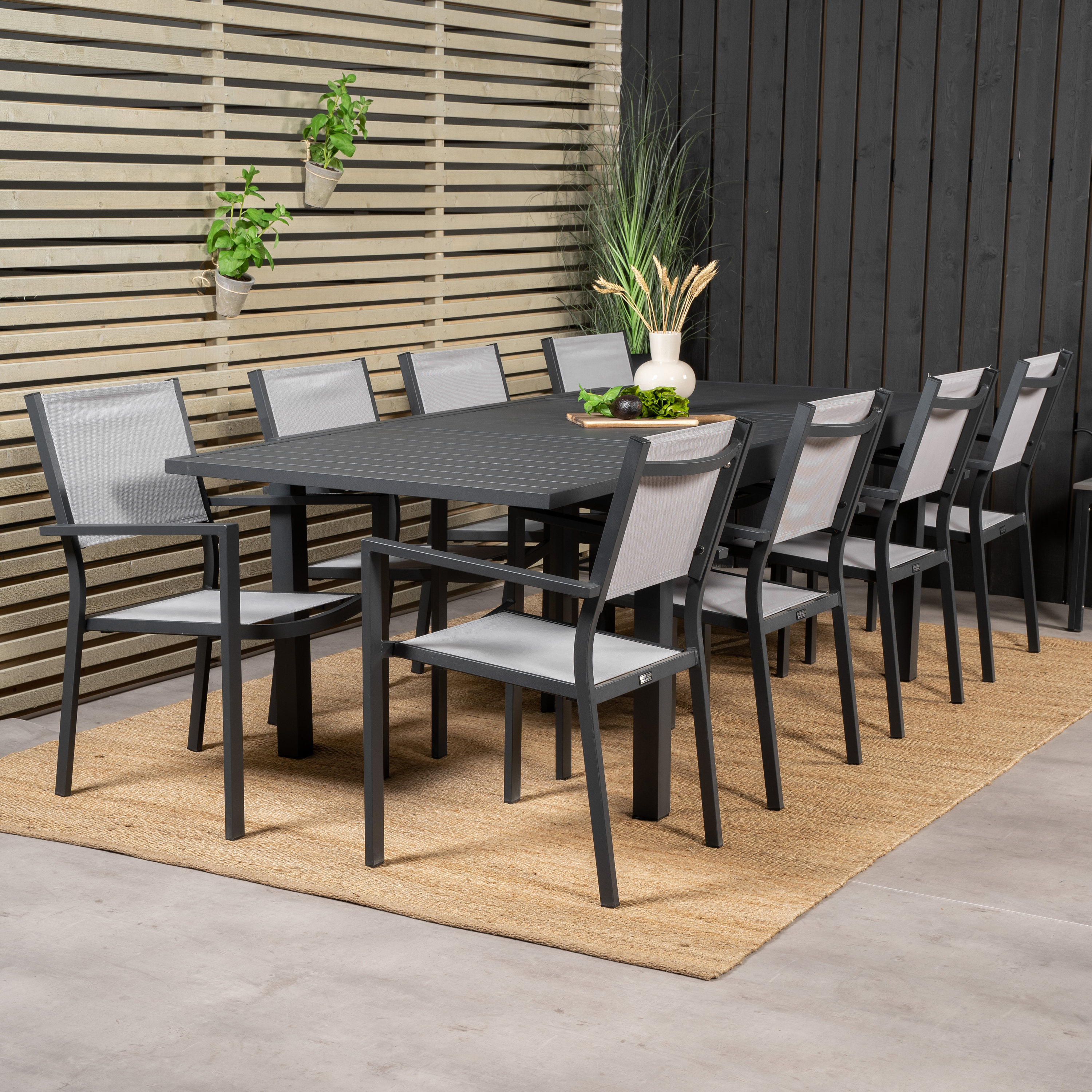 Spisegruppe Venture Home Madrid 160/240 med 8 Copacabana Spisestoler