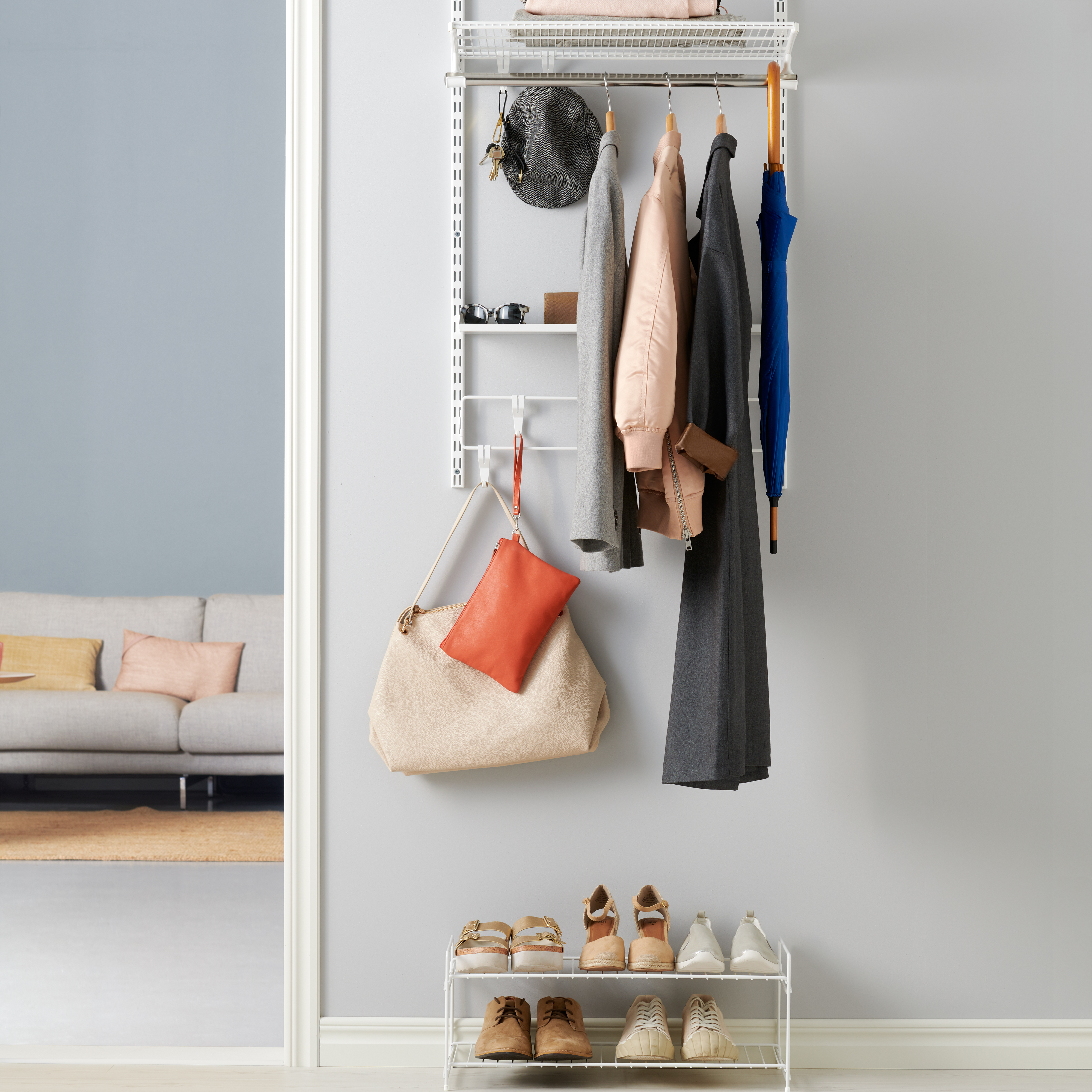 Skohylle Elfa Hvit Gulv