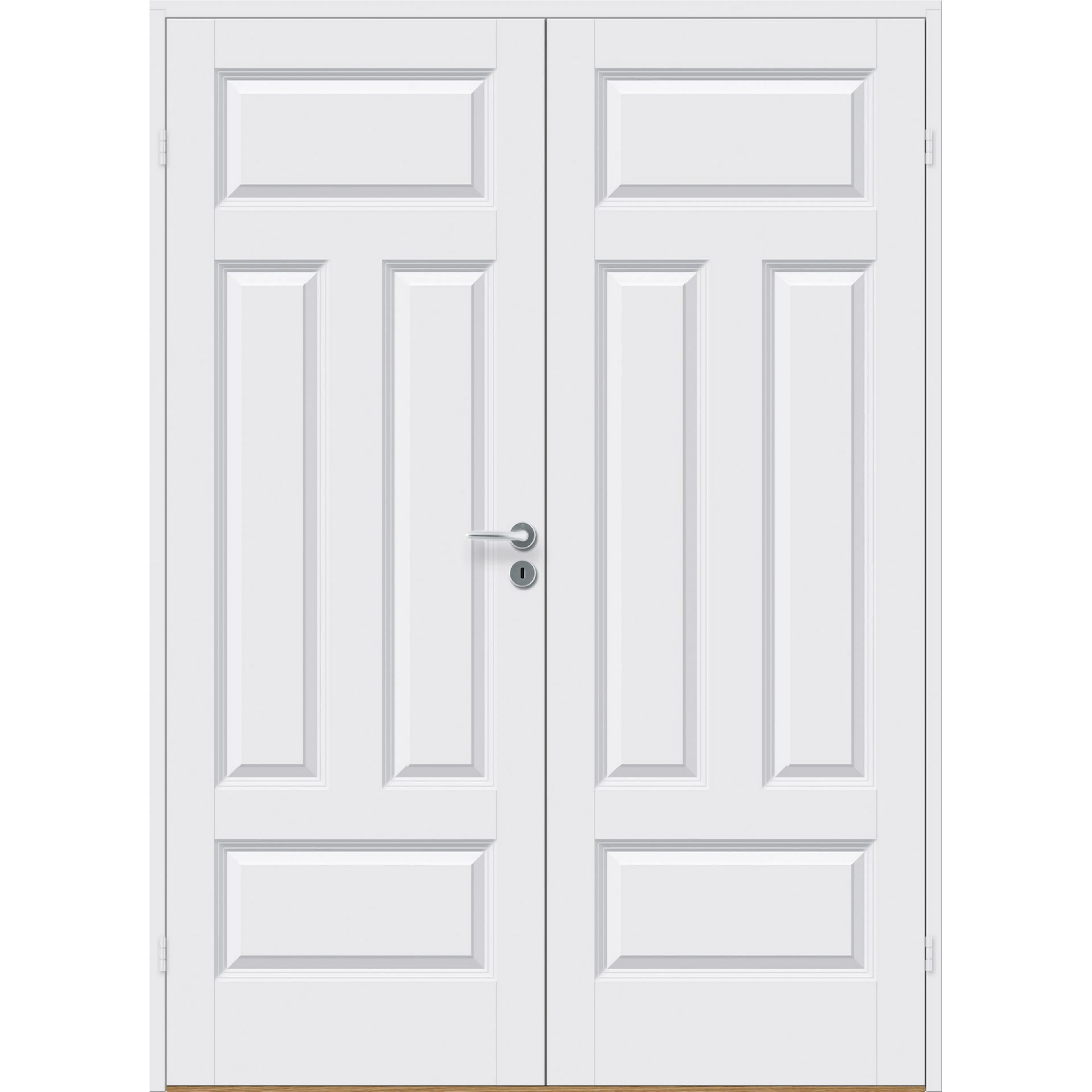 DØRBL TF IDA TETT 15X21 HV BYGG1 BxH: 153x210 (dørbladmål: 72,5+72,5x204), NCS S-0502-Y, Hvit
