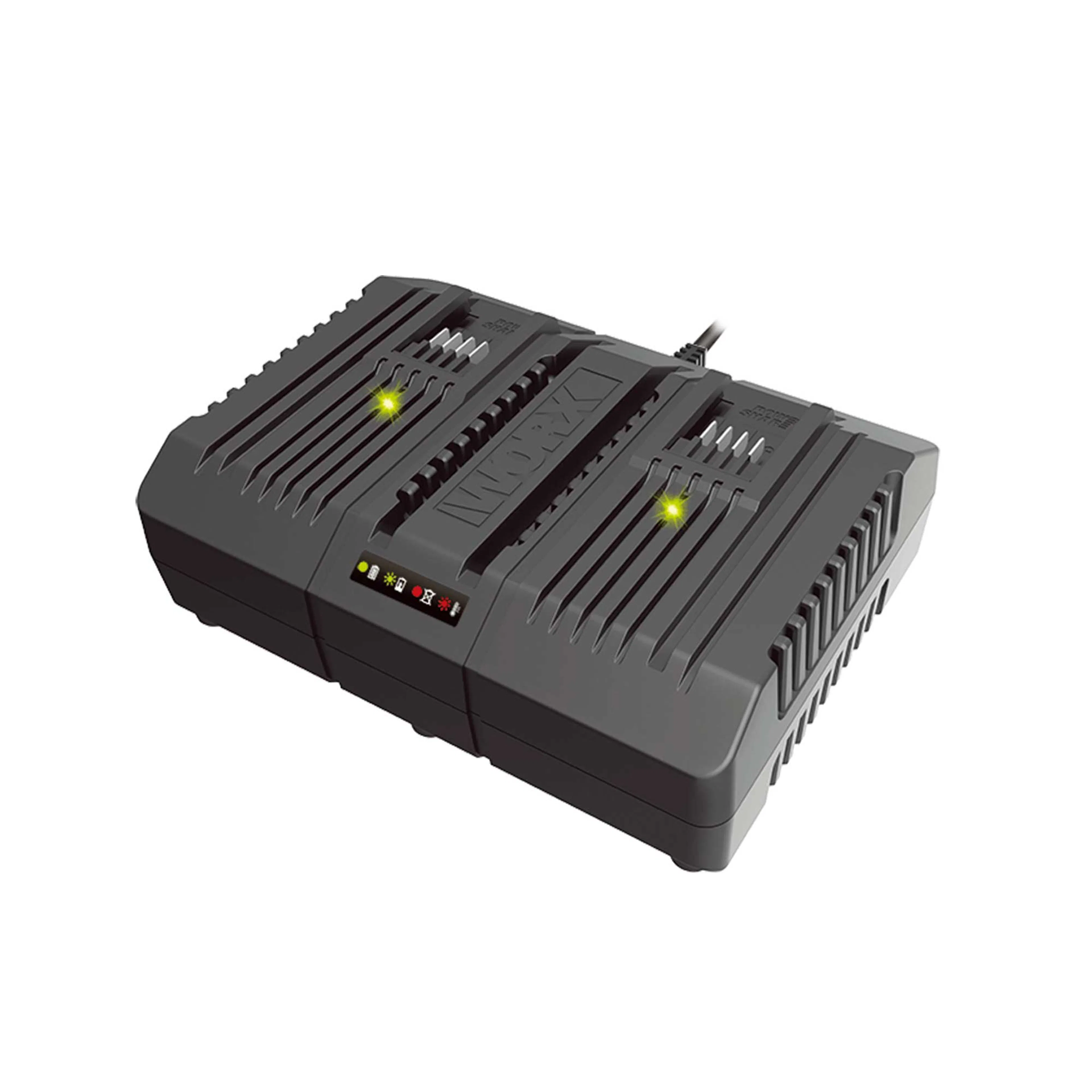 Batterilader Worx PowerShare 20V 4A Dobbel