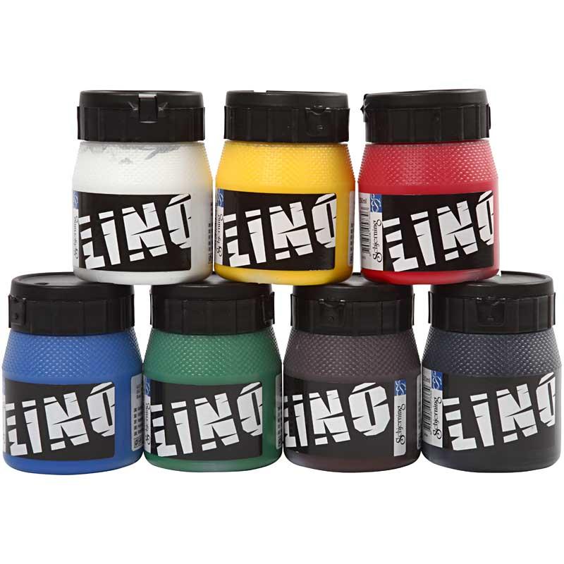Linoleumsfarge Creativ Company Ass Farger 7x250 ml/1 Pk